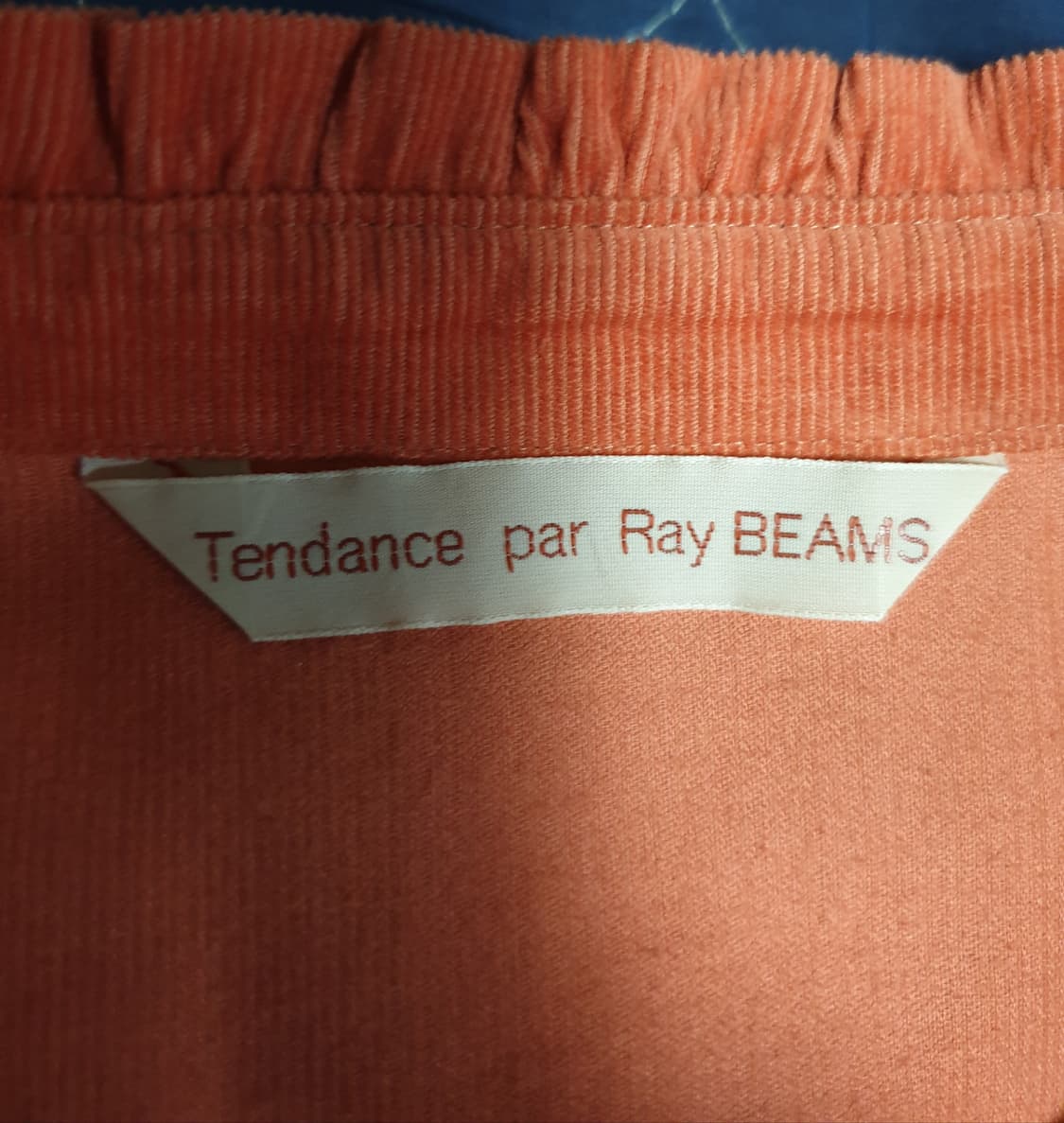 (한정판) RAY BEAMS 코듀로이 셔링 블라우스 브릭 오렌지 (F) 상품이미지3