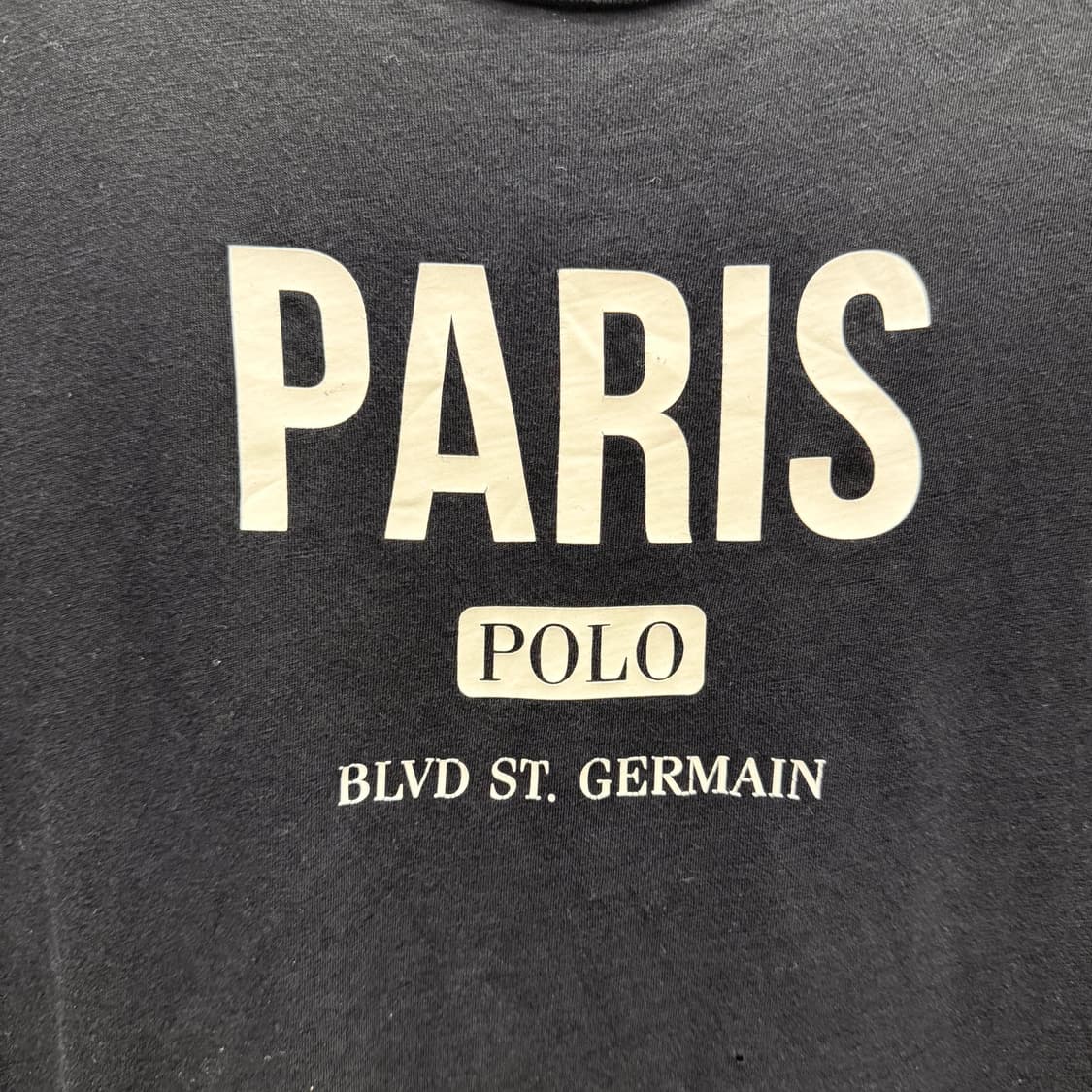 폴로 랄프로렌 반팔 티셔츠 PARIS 빅로고 프린팅 디테일 블랙 상품이미지6