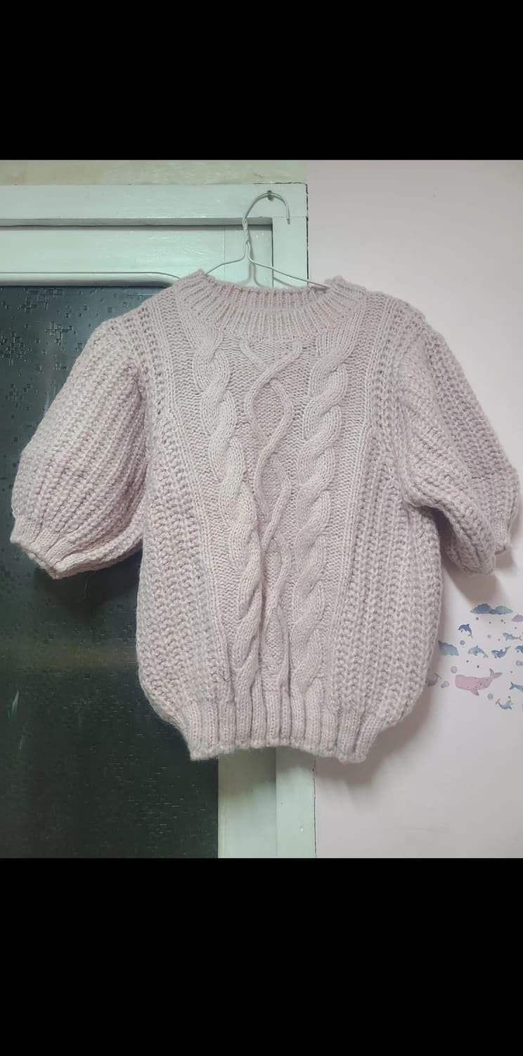 꽈배기반팔니트 상품이미지1