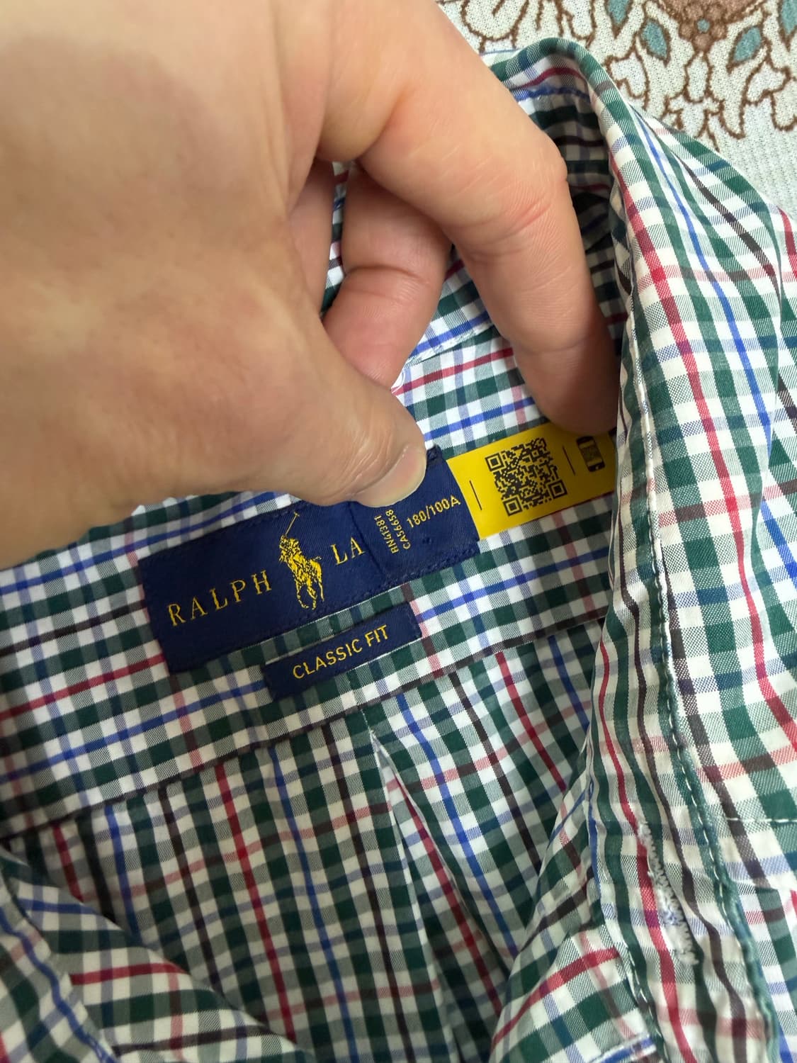 Polo Ralph Lauren QR인증 클래식핏 체크 셔츠 L 상품이미지4