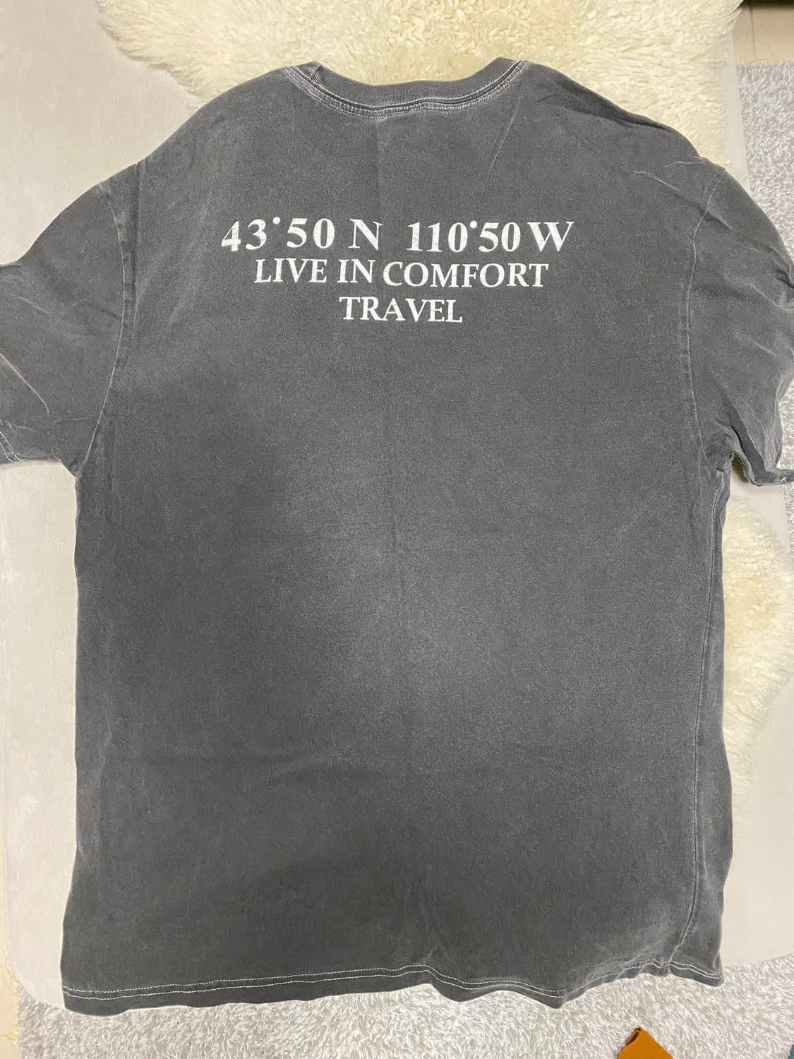 트래블 밀 유니폼 오버핏 반팔티 블랙 차콜 워싱 반팔 유니클로 무신사 상품이미지2