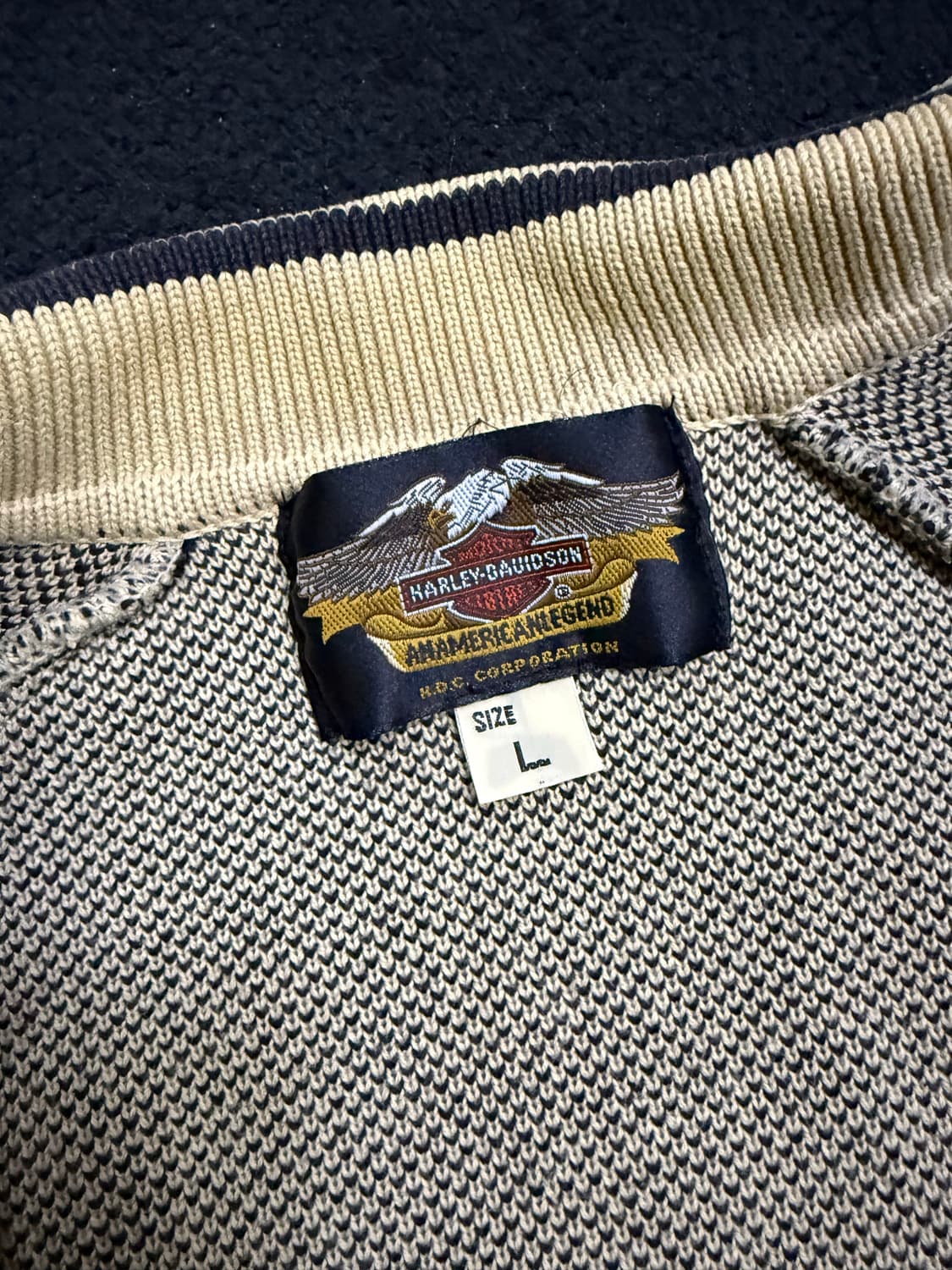 할리데이비슨 니트집업 자가드 가디건 상품이미지3