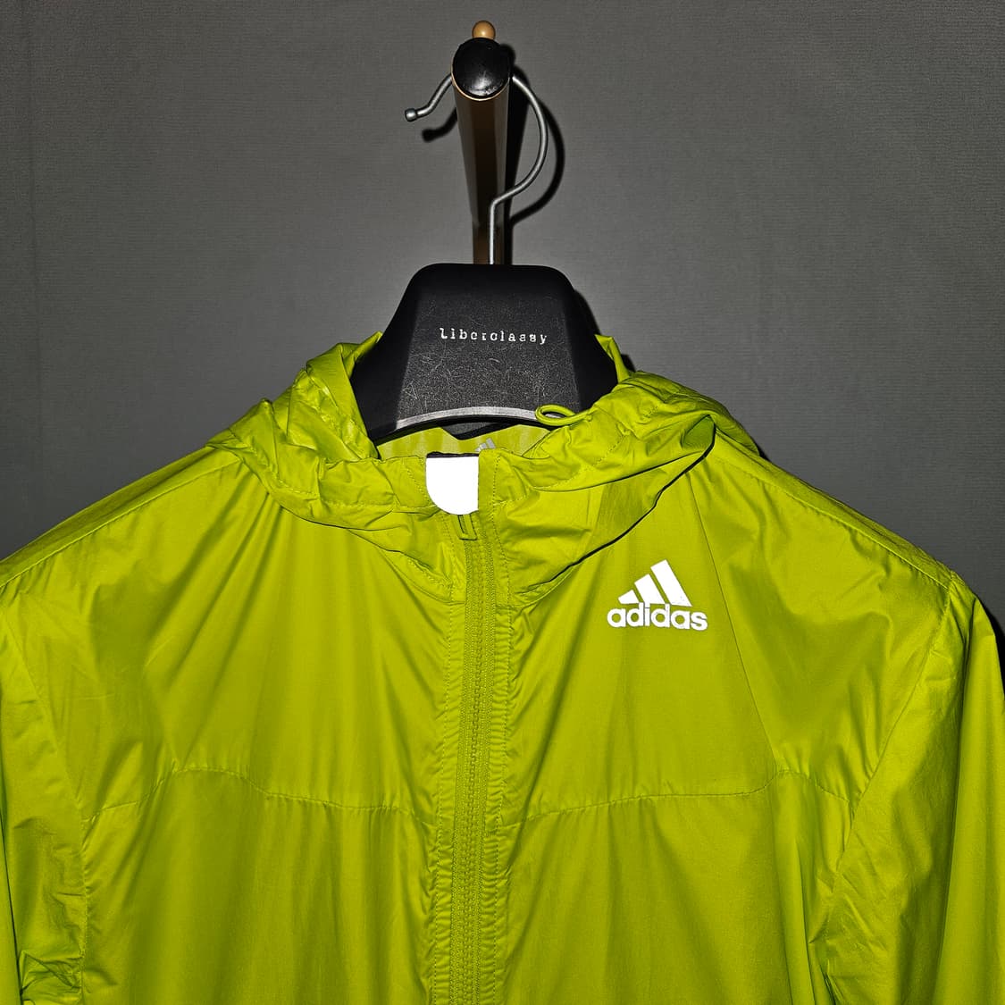 95-100 ) 아디다스 형광 후드 여름 바람막이 자켓 상품이미지1