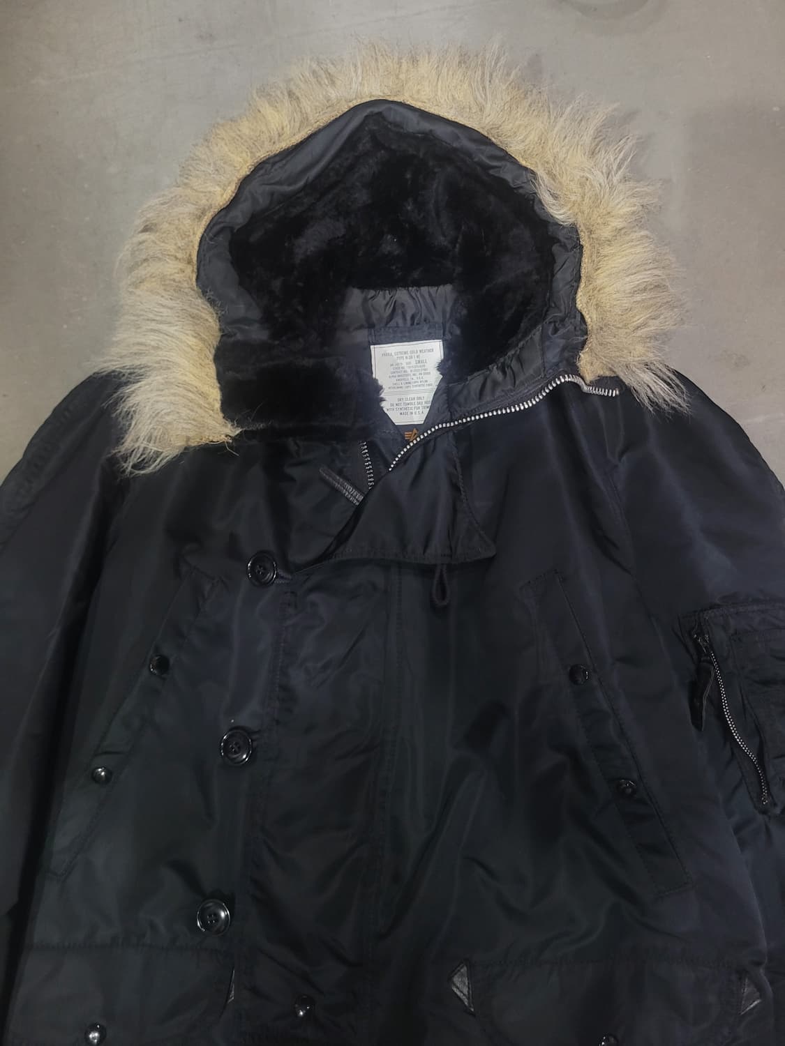 ALPHA INDUSTRIES 알파 빈티지 USA N-3B 파카 개파카 상품이미지2