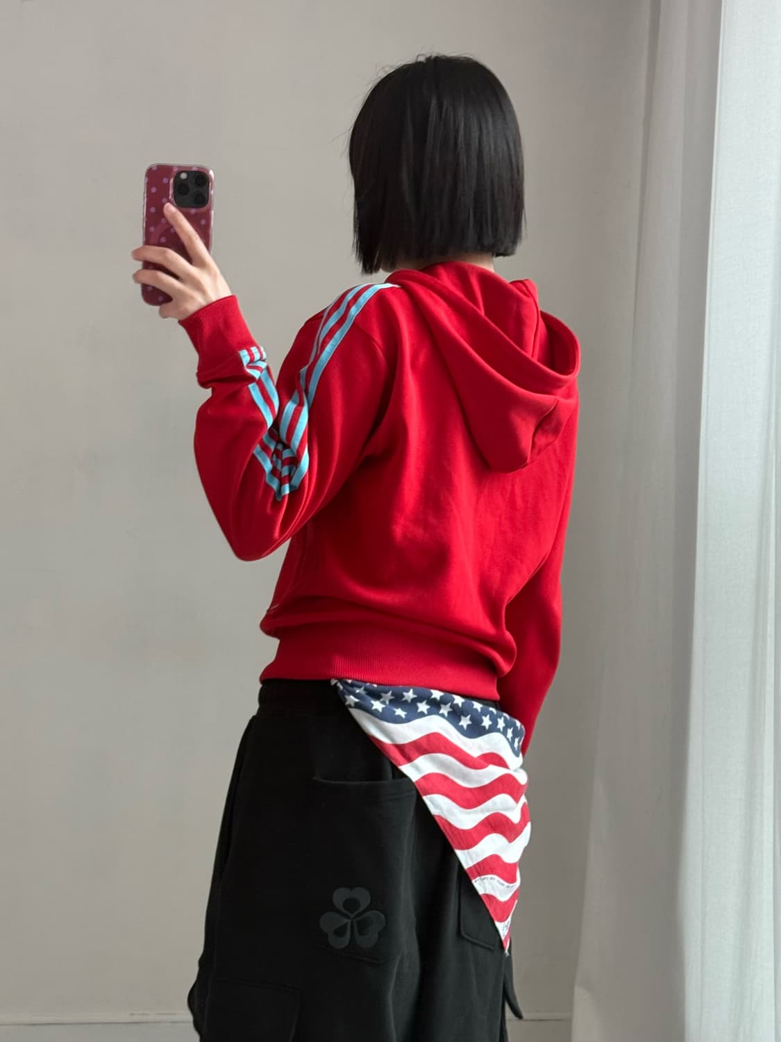 아디다스 레드 후드 져지 상품이미지5