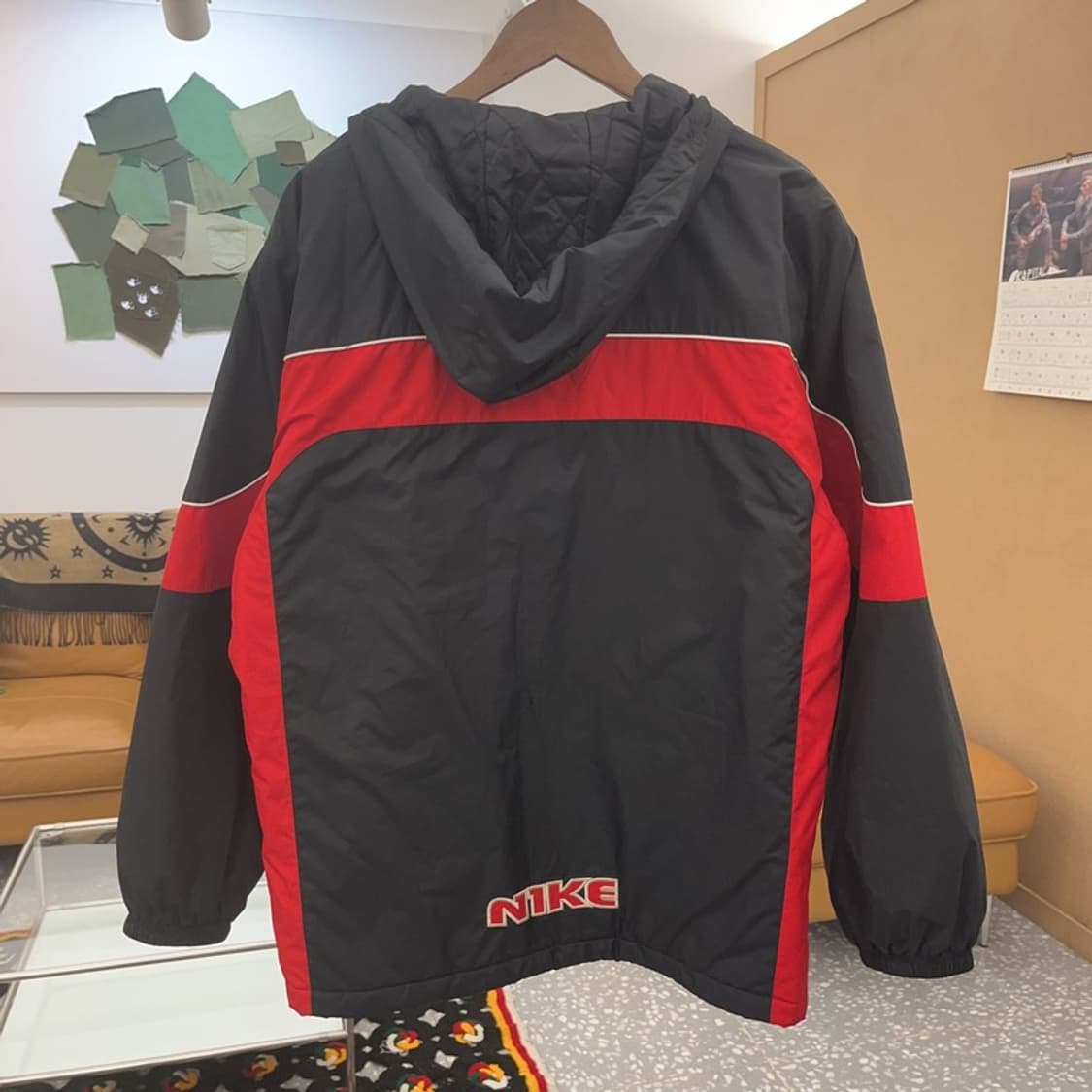 나이키 올드스쿨 레트로 배색 누빔 바람막이 자켓 L C08327 상품이미지4