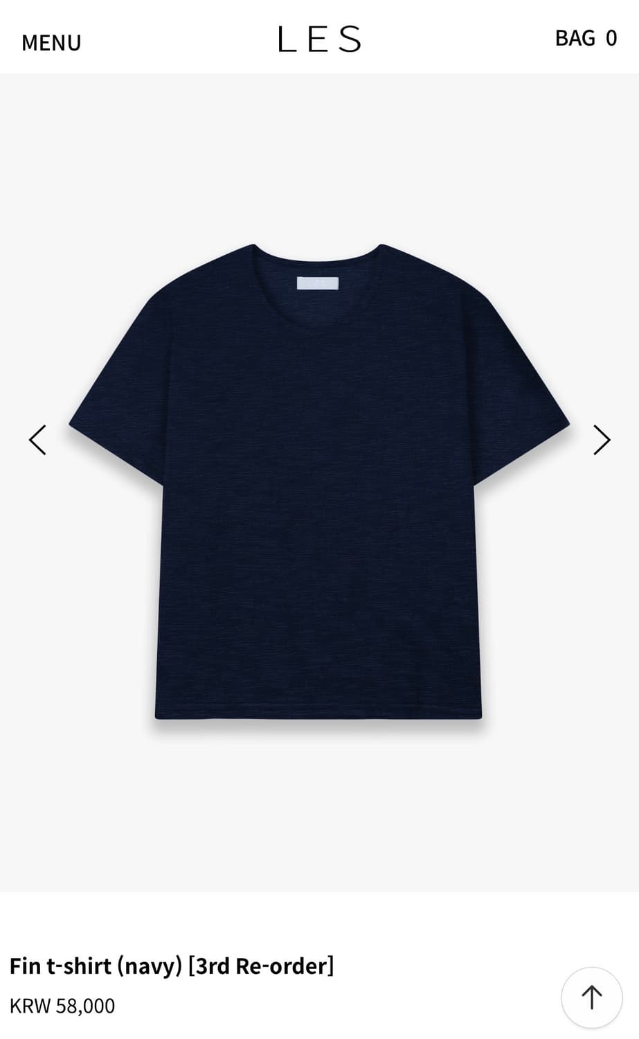((구해요))Fin t-shirt (navy) 1사이즈 상품이미지1