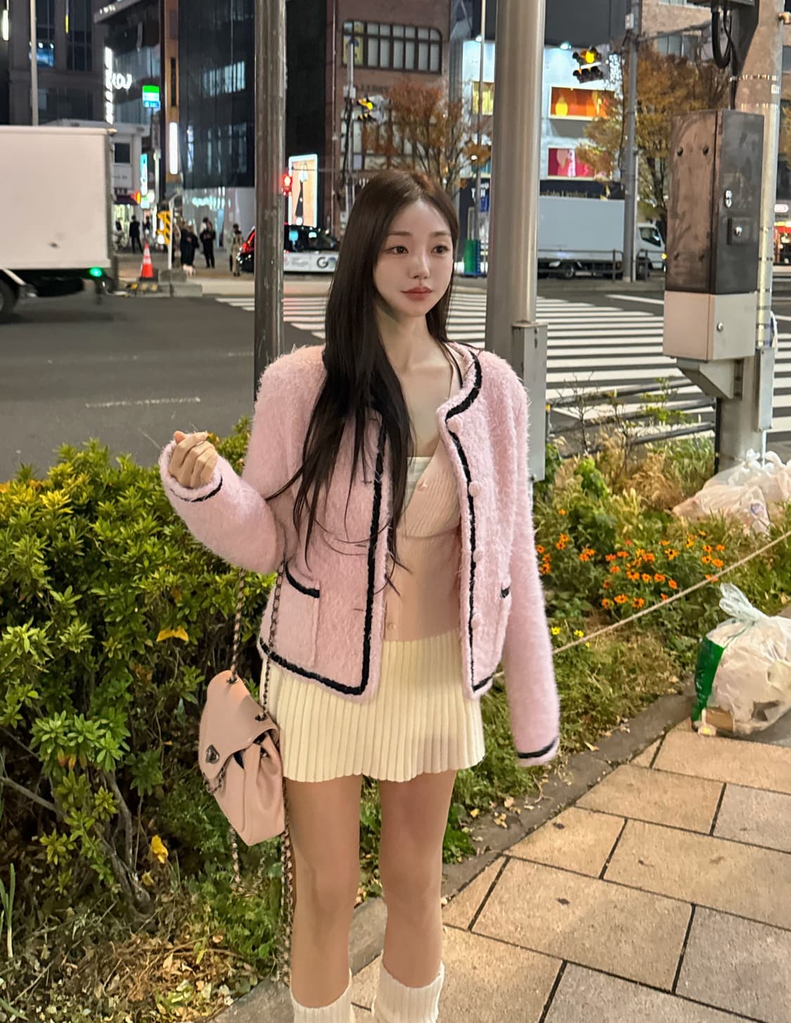 카인다미 올 트위드 누빔 패딩 자켓 상품이미지1