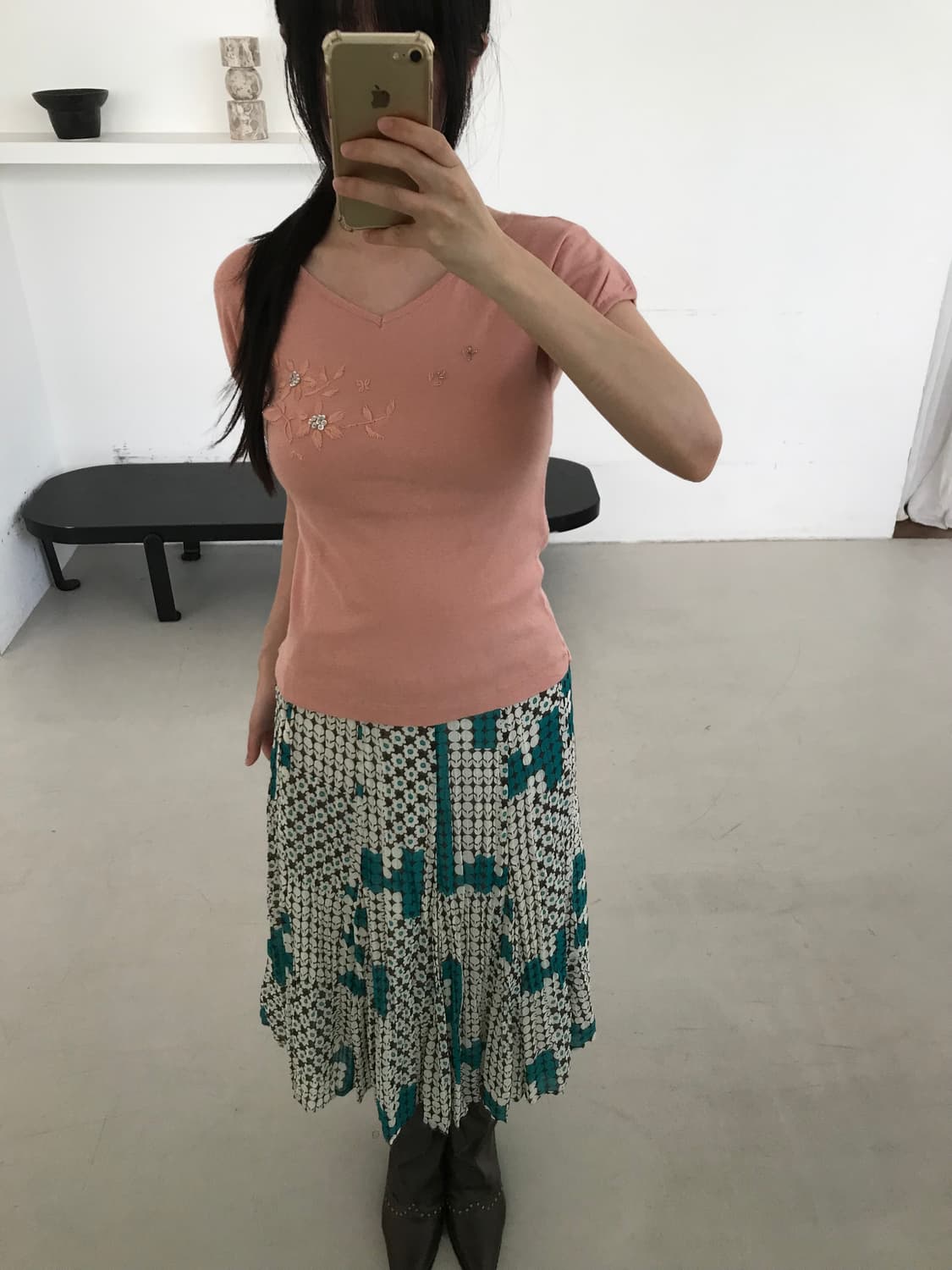 vintage pattern skirt 상품이미지6