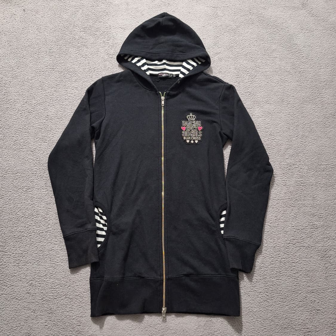 Stripe detail y2k hoodie 상품이미지1