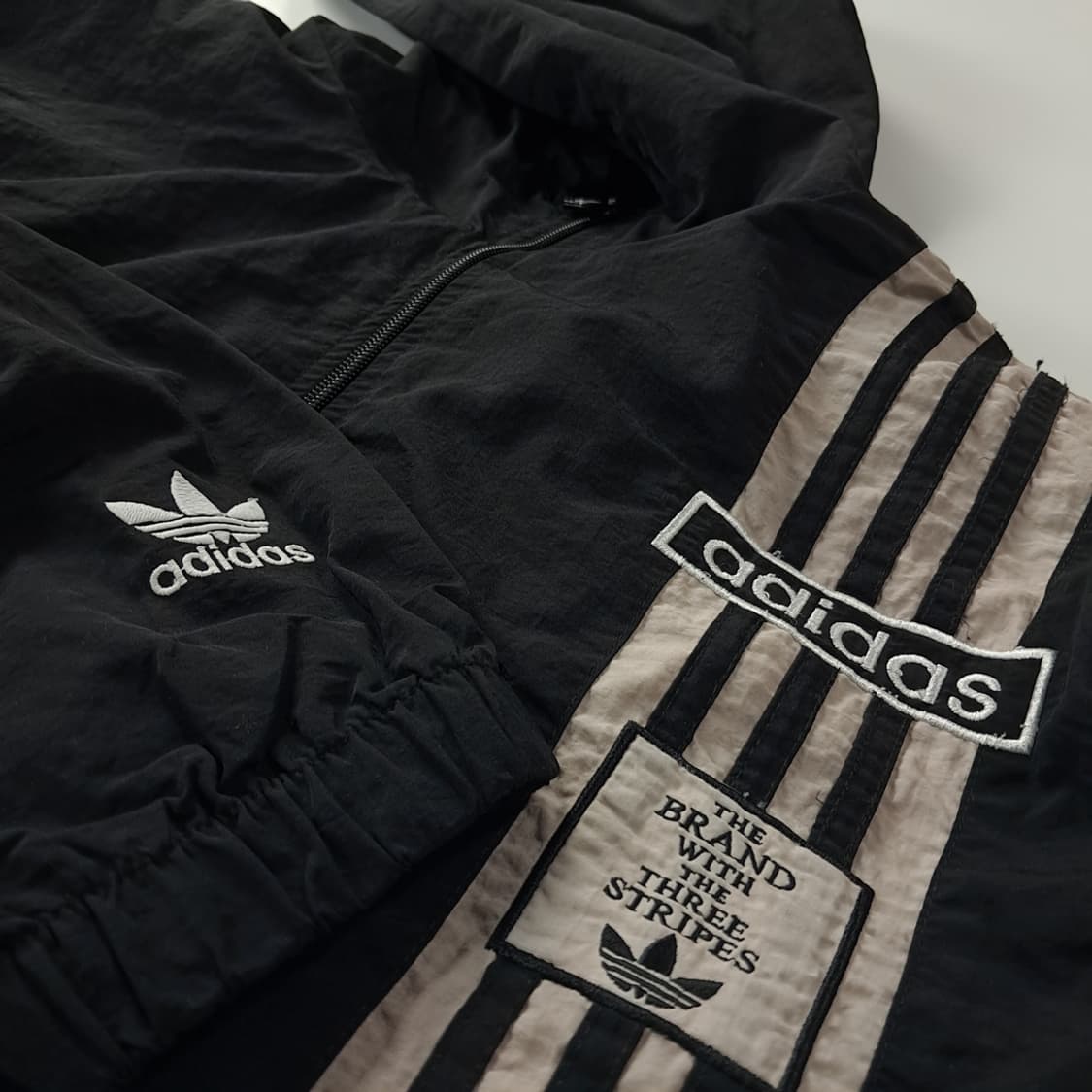 CK164 L 아디다스 00s 아디브레이크 빅로고 블랙 후드 자켓 상품이미지5