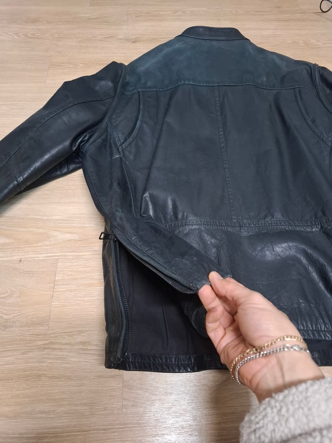 리바이스 블랙 가죽 자켓 XL 상품이미지6