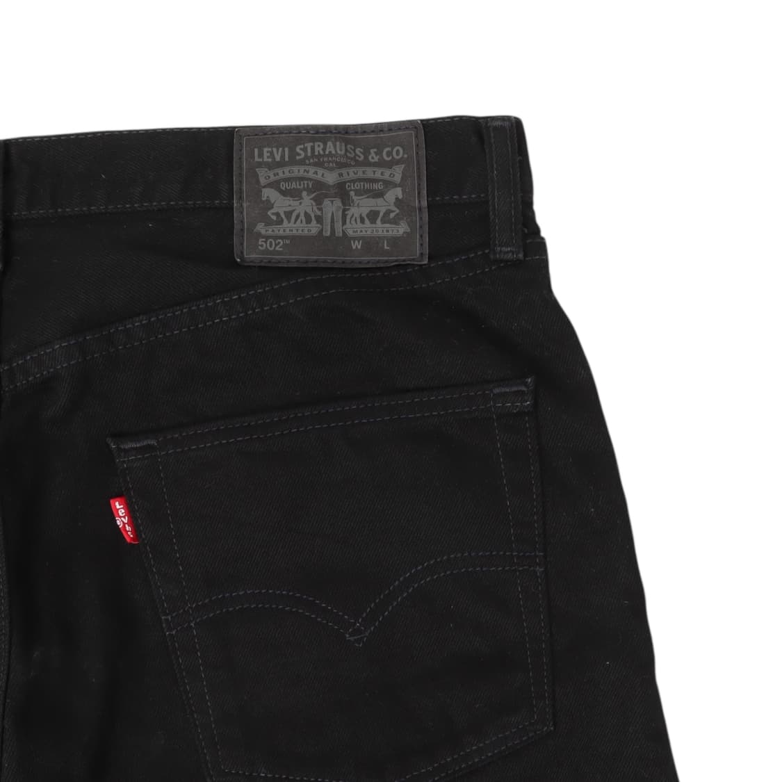 리바이스 502 레귤러 블랙 진 데님팬츠 상품이미지3