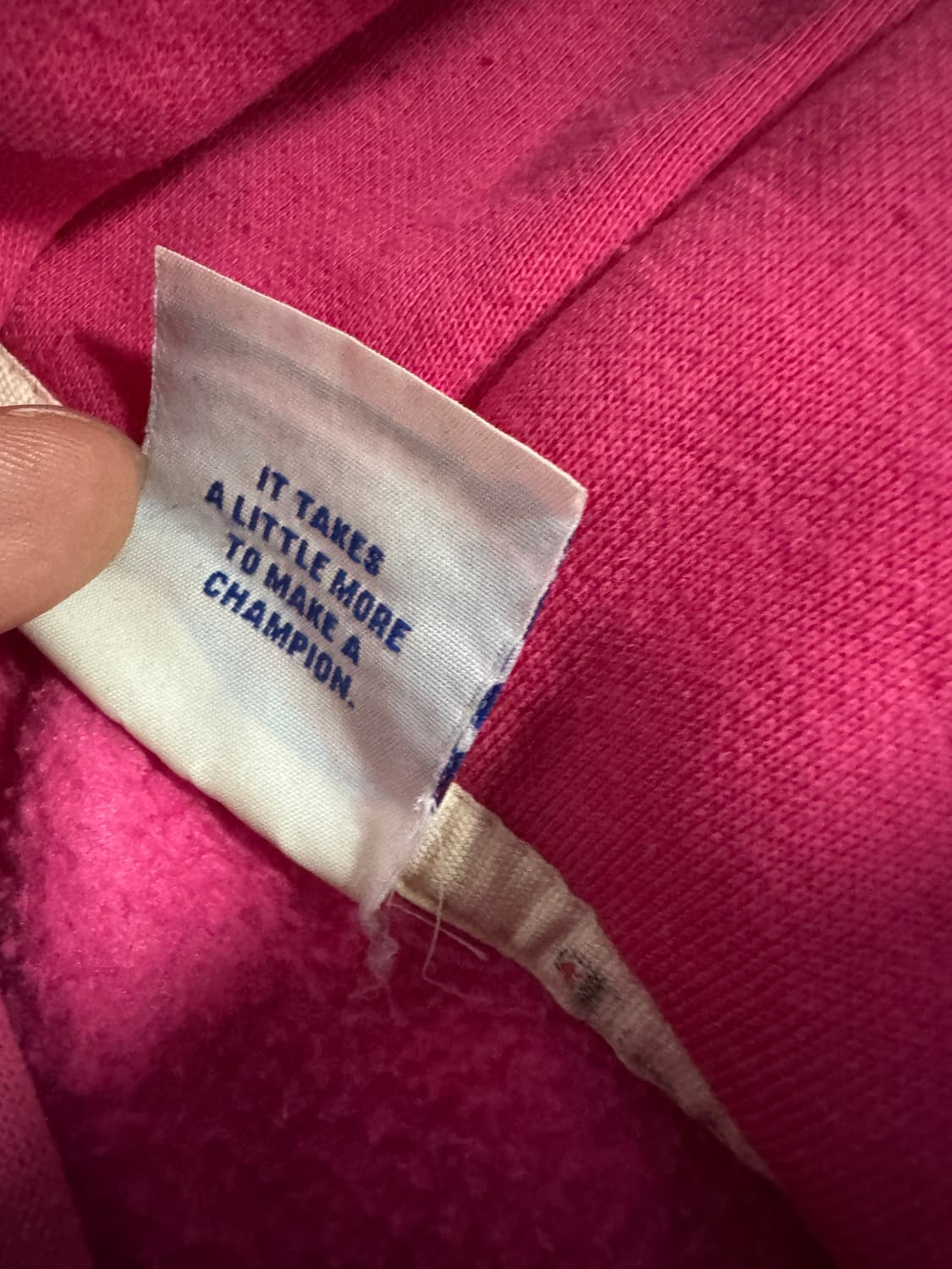 희귀!! 공용 챔피온 성조기 로고 기모 후드티 핑크 F 상품이미지4