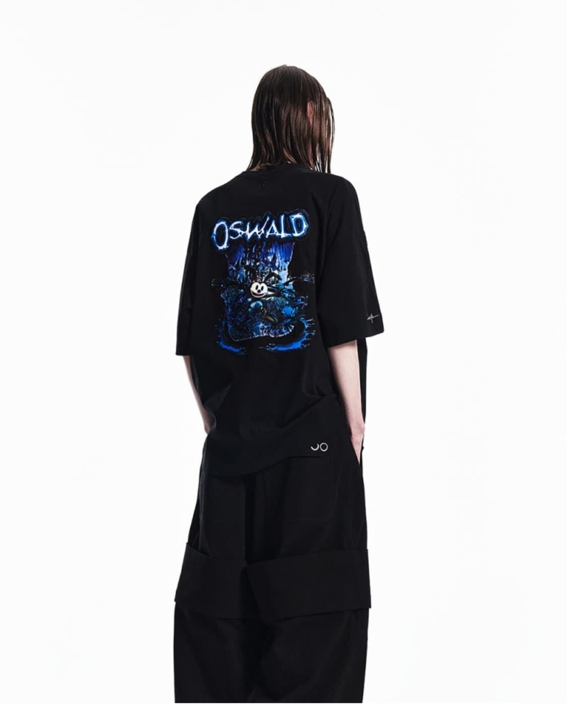 송지오 디즈니 오스왈드 자수 티셔츠 블랙 46 상품이미지2