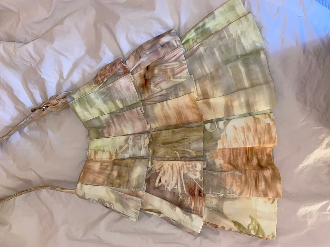 플라워 패턴 숄더백 collina strada 플리츠 데님 크로스백 상품이미지10