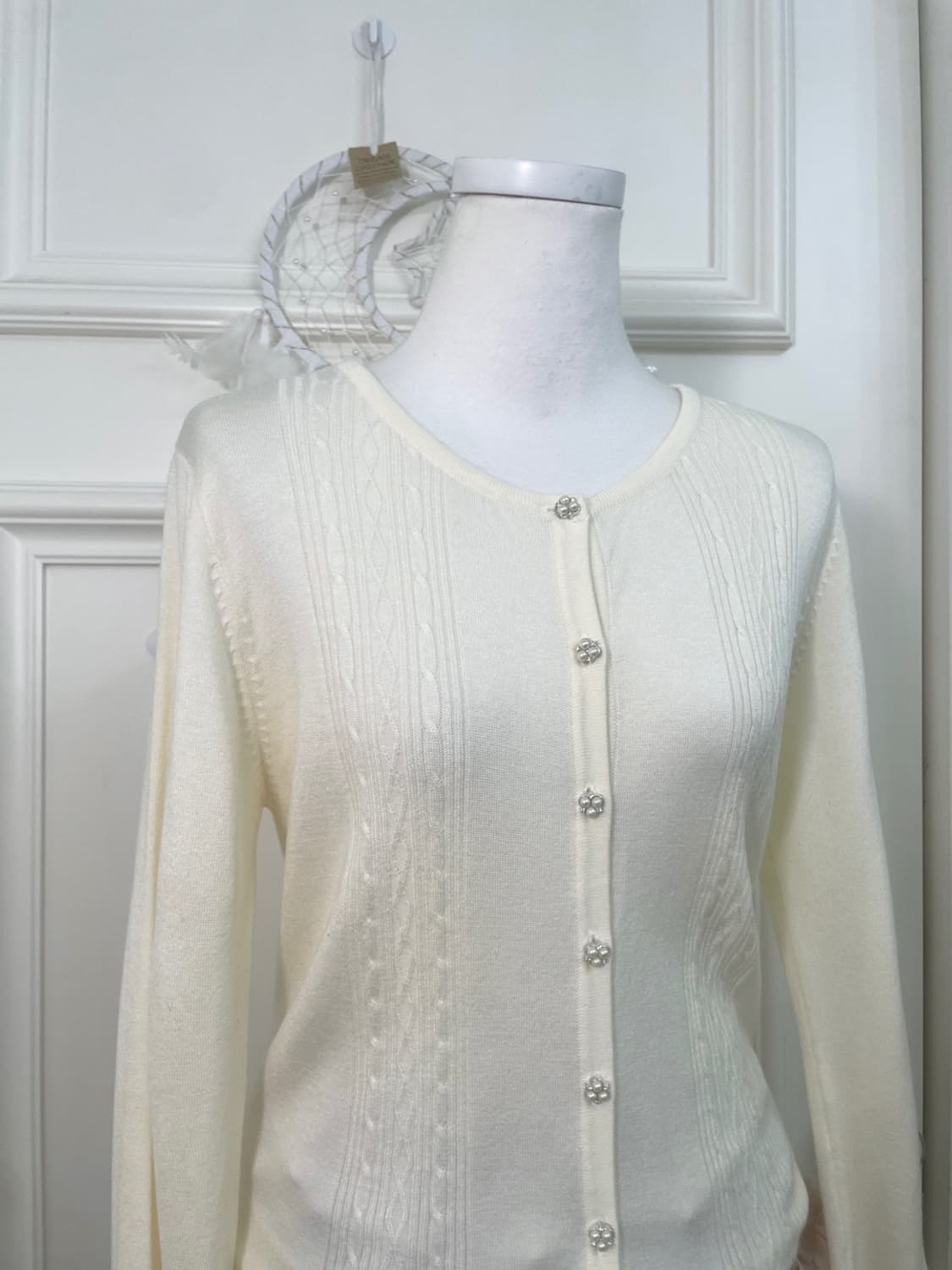 butter yellow pearl button spring cardig 상품이미지5