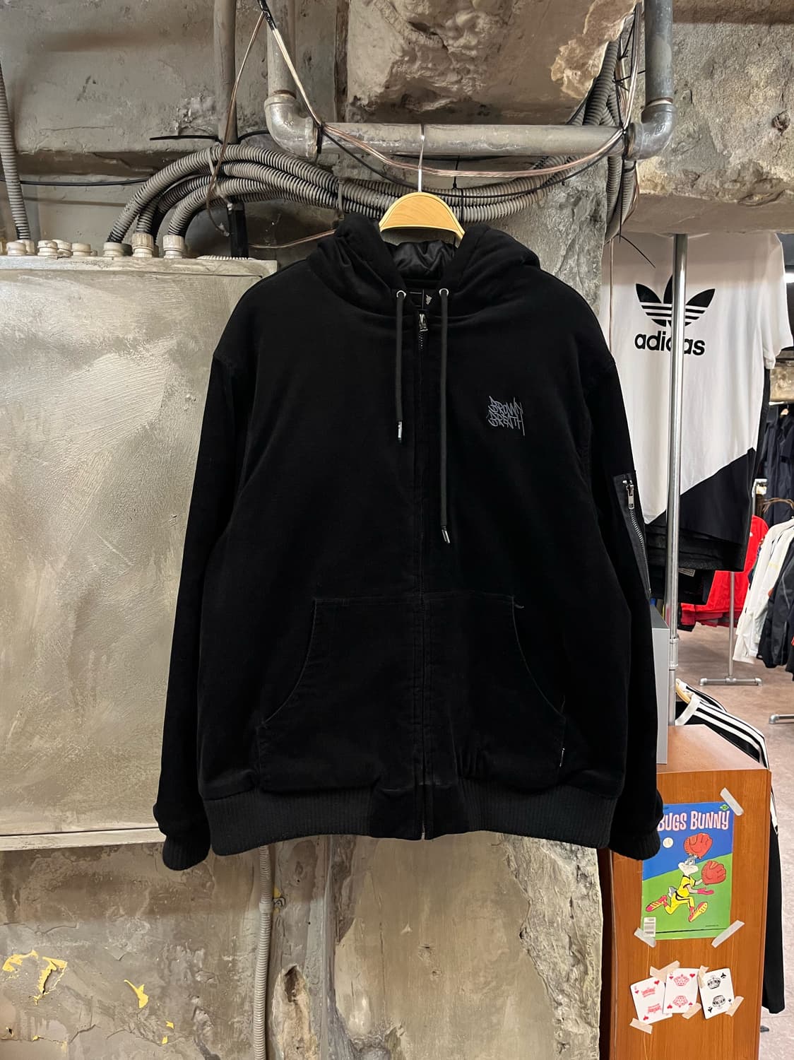 브라운브레스 코듀로이 후드 자켓 블랙 XL #csz2261 상품이미지1