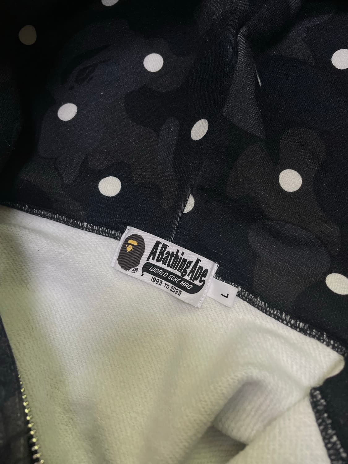 베이프 25aw 닷 샤크 후드 L 상품이미지6