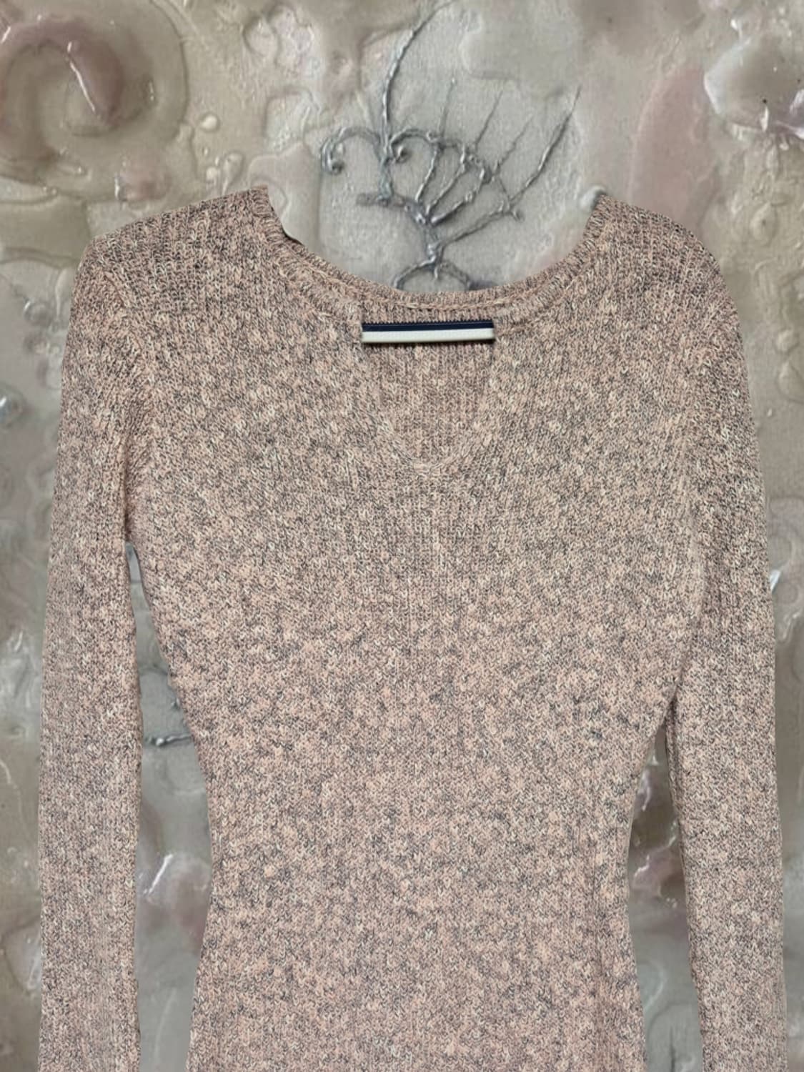 빈티지 핑크 니트 플레어 미니 원피스 딸기 오레오 고스 펑크 갸루 상품이미지3