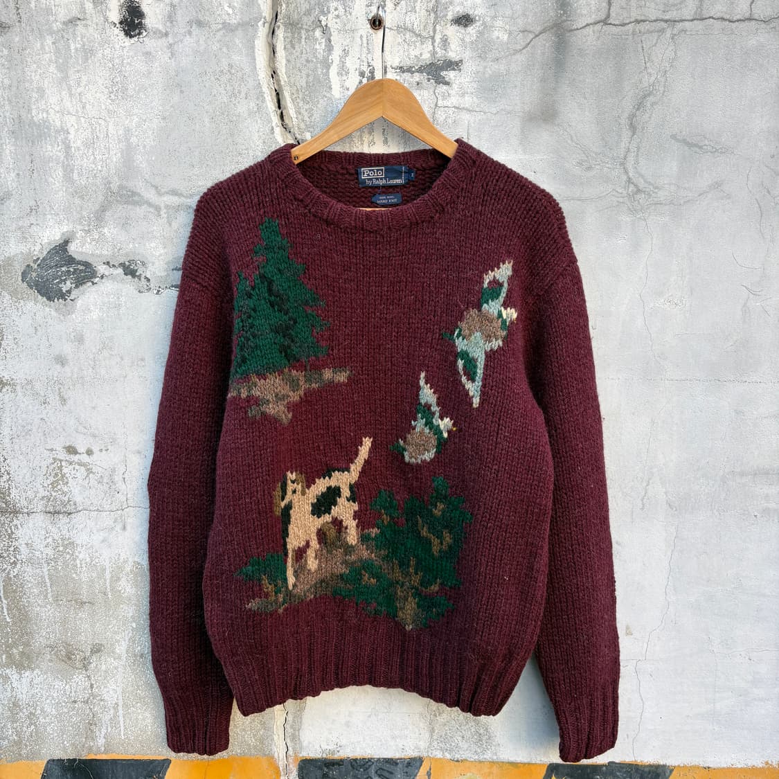 Polo 90s 폴로 도그 강아지 울 핸드 니트 상품이미지1