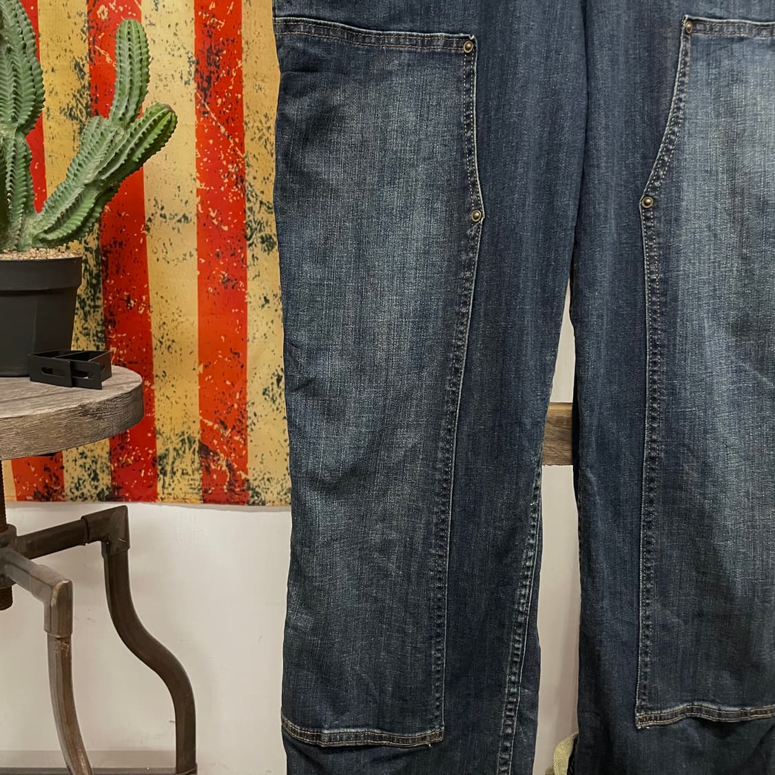 10s 칼하트 오리지널 워크 웨어 더블니 오버롤 데님 멜빵 상품이미지6