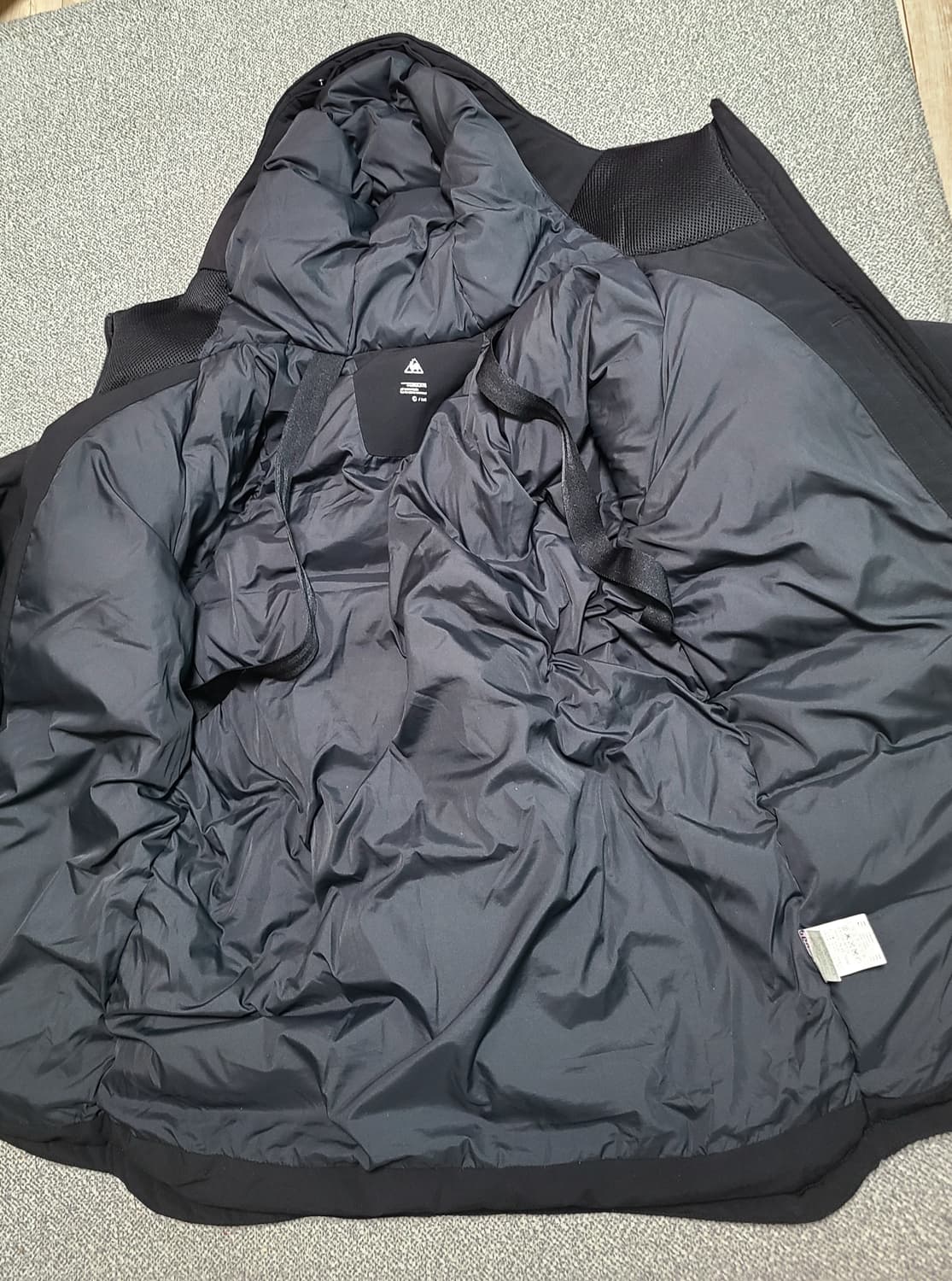 르꼬끄 남성 중기장 덕다운 패딩 L (100) 블랙 상품이미지4