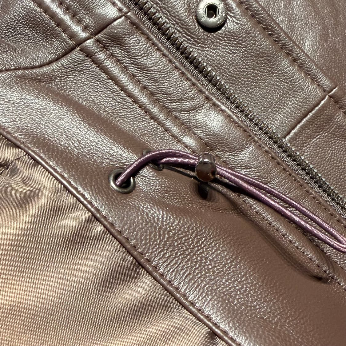 파크랜드 구스다운 램스킨 레더 카 코트 110 양가죽 자켓 상품이미지5