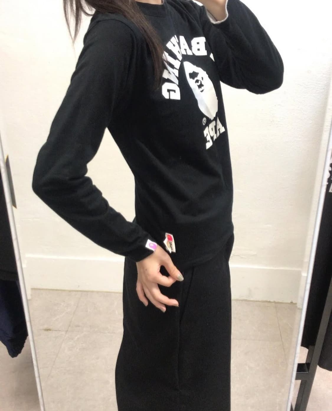 에이프 베이프 리버시블 양면 롱슬리브 숏 사이즈 상품이미지2