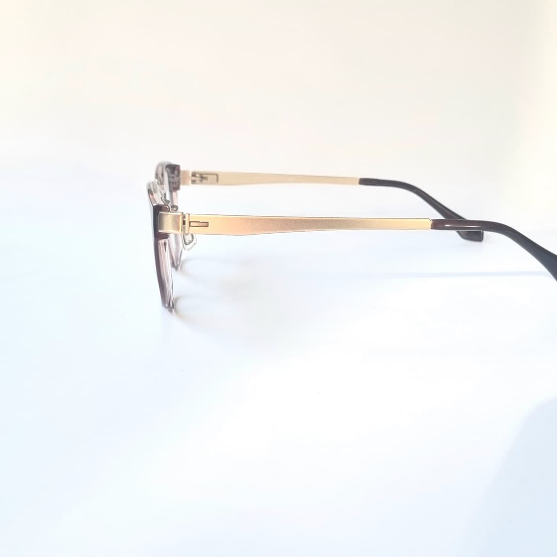 데드스탁 고급스러운 버건디/브라운 콤비 안경테 435 상품이미지4