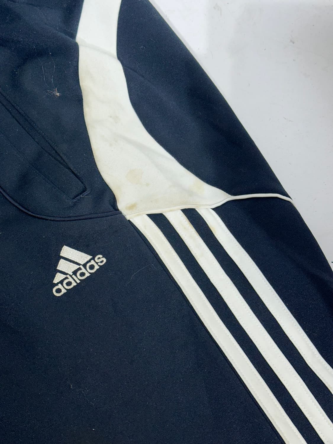 아디다스 와이드 네이비 화이트 삼선 트레이닝 팬츠 M 상품이미지6