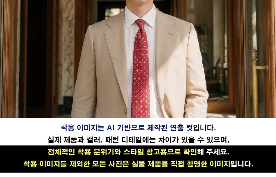 아쿠아스큐텀 실크 레드 패턴 넥타이 9.5cm S~A+등급 E901 상품이미지3