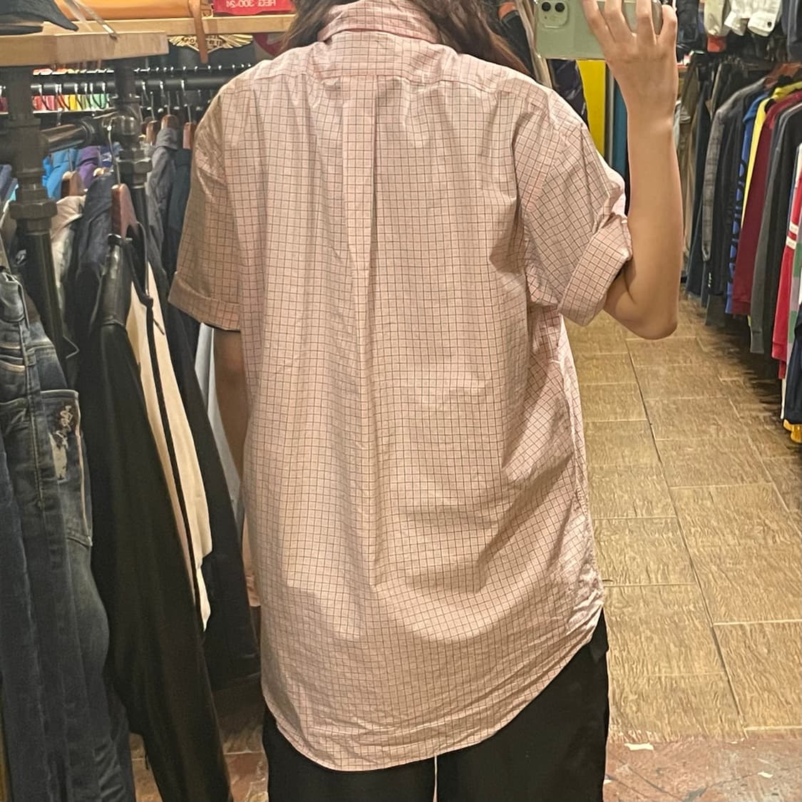 [HI] 폴로 반팔셔츠 핑크 체크 상품이미지5