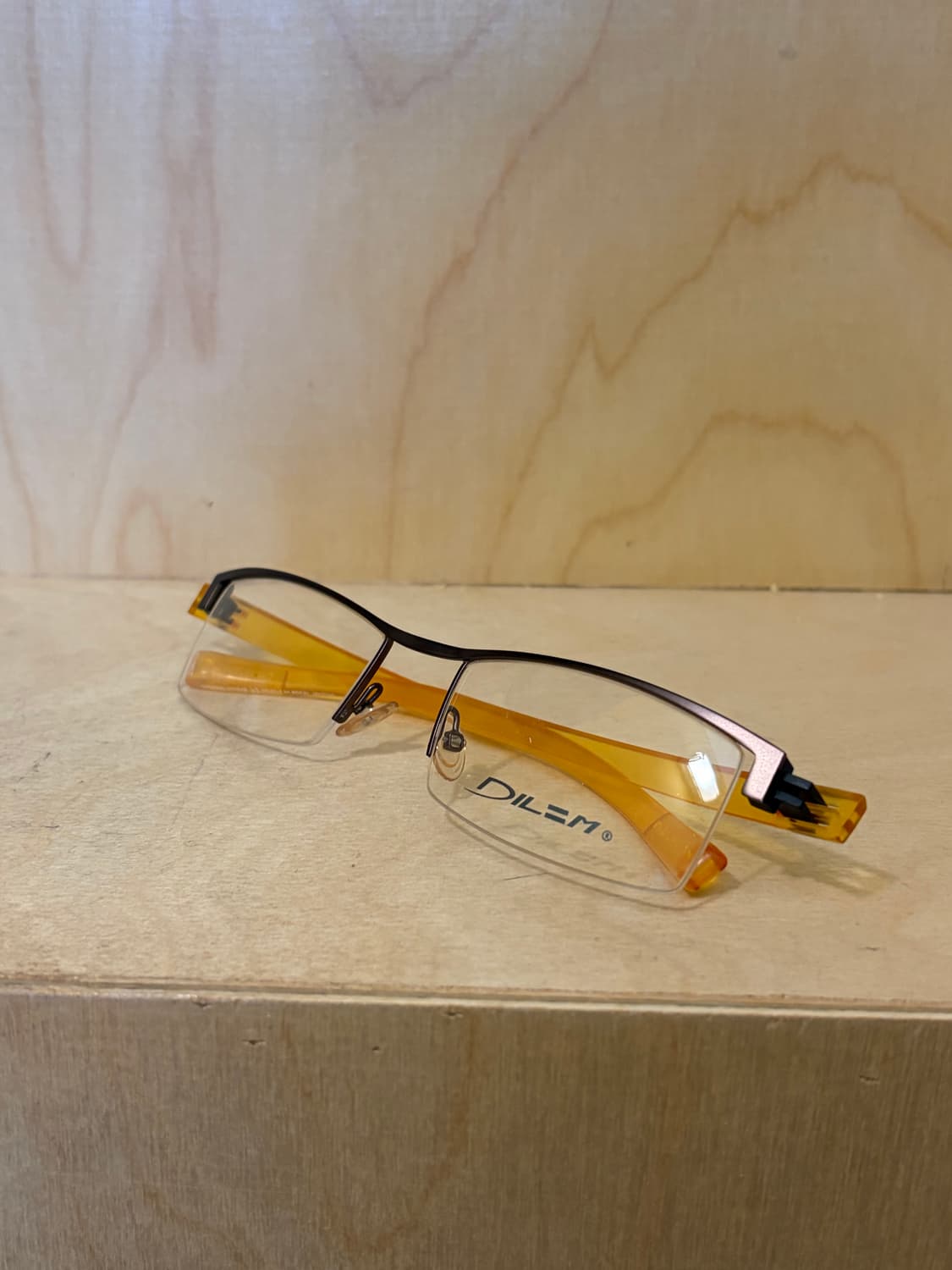 [DILEM] 딜렘 반무테 안경 BD031 브라운 & 오렌지 상품이미지3