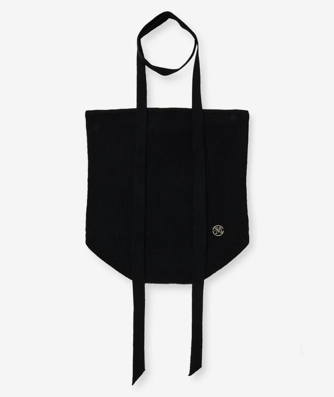 미드나잇무브 스카프 니트 탑 블랙 상품이미지2