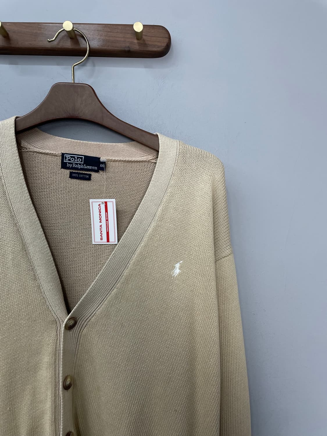 폴로 랄프로렌 자수 로고 베이지 니트 가디건 H1348 상품이미지3