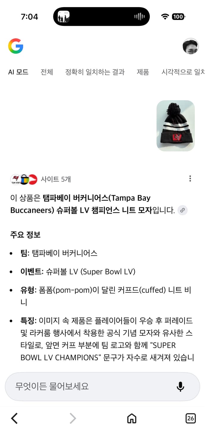 아메리칸 빈티지 USA 뉴에라 템퍼페이 버커니어스 방울비니 상품이미지6