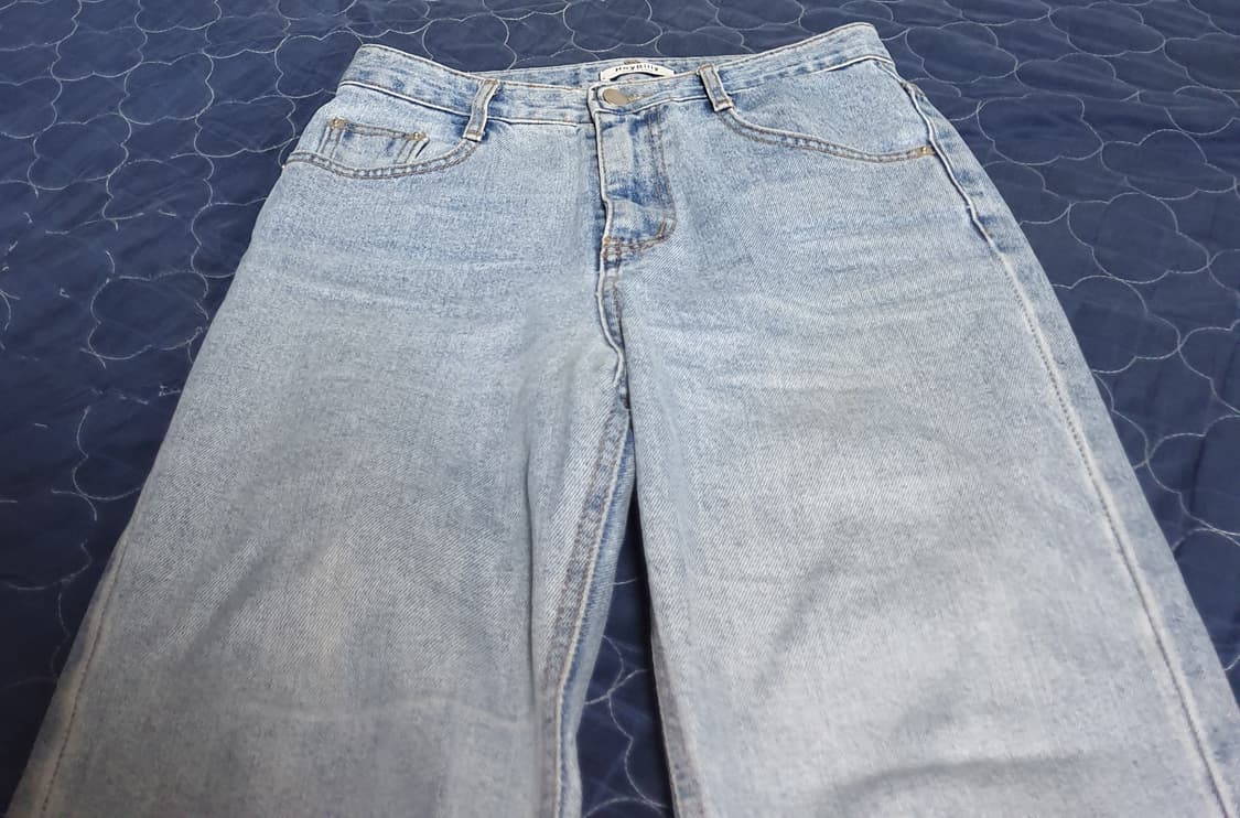 헤이빌리 세미와이드 워싱 데님팬츠 연청 (30) 상품이미지2