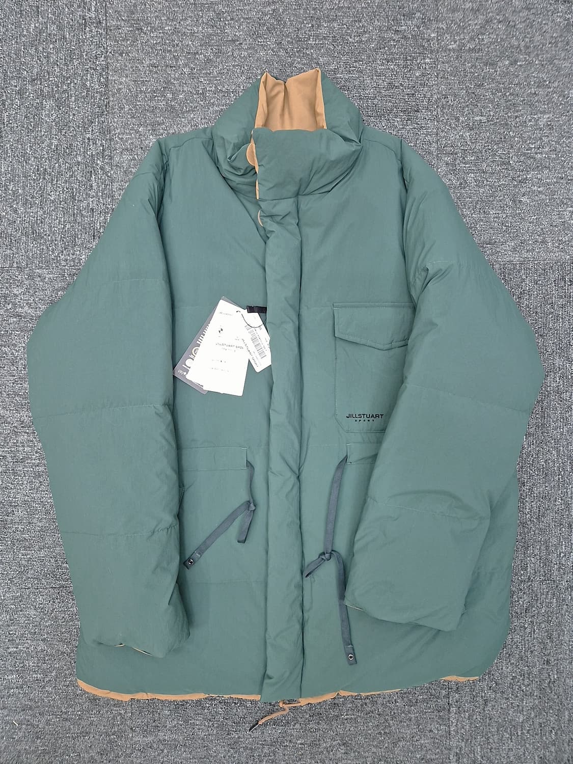 [105]<질스튜어트> 리버서블 카키머스타드 다운패딩 상품이미지1