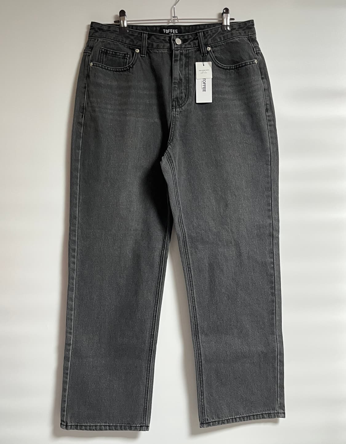 새상품 토피 흑청 와이드 데님 팬츠 청바지 XL (32) 상품이미지1
