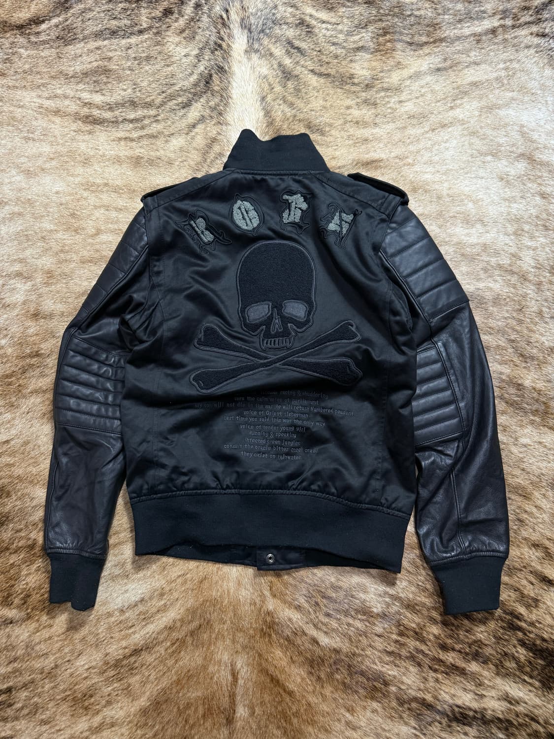 Roen Skull Lambskin Arm Leather Jacket 상품이미지1