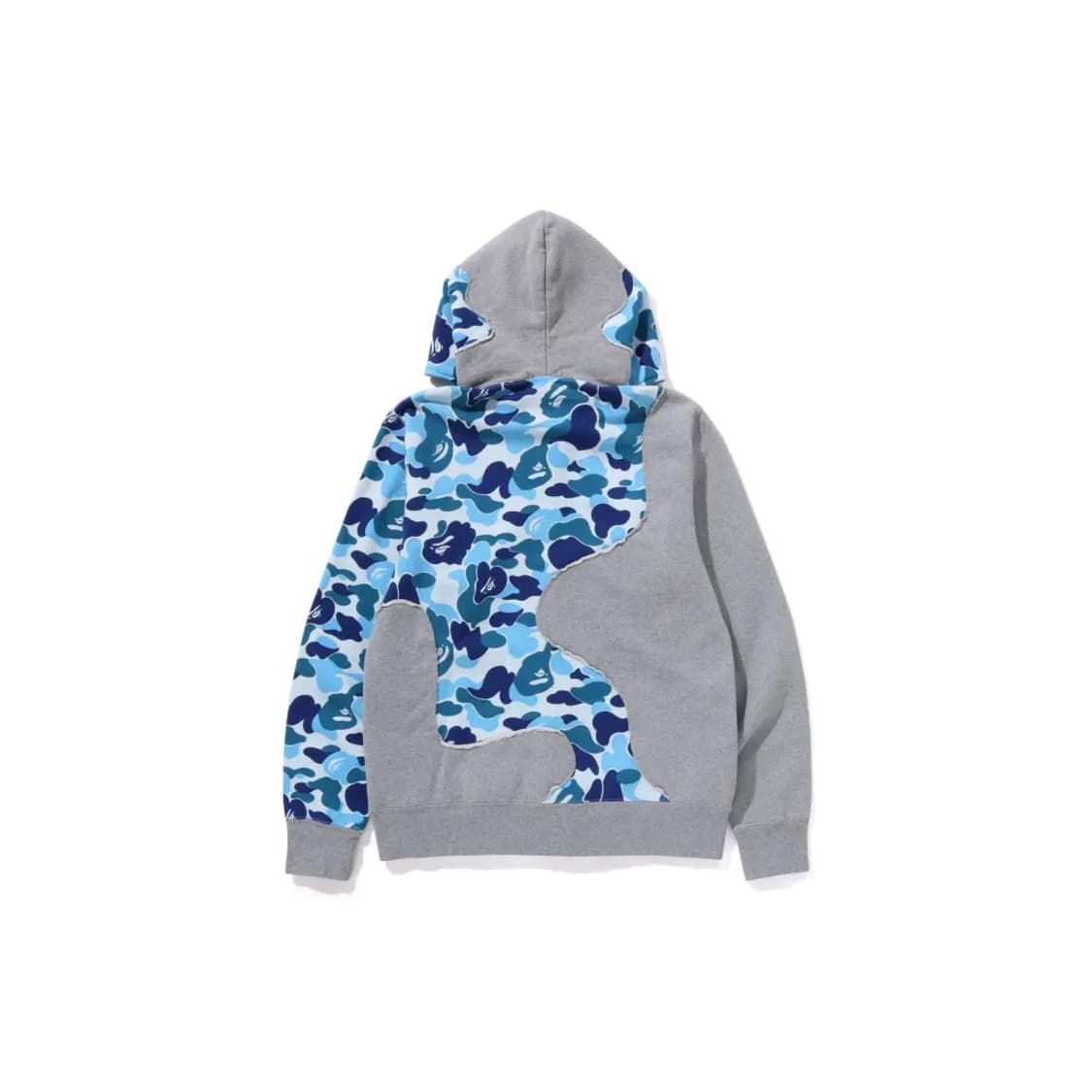 Bape abc 카모 패치워크 풀 후드집업 블루 상품이미지2