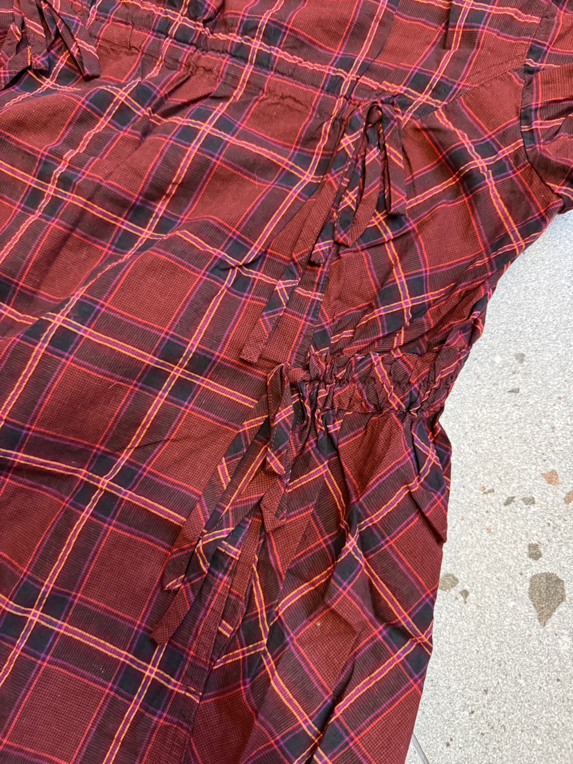 Gyeong 체크 블라우스 상품이미지3