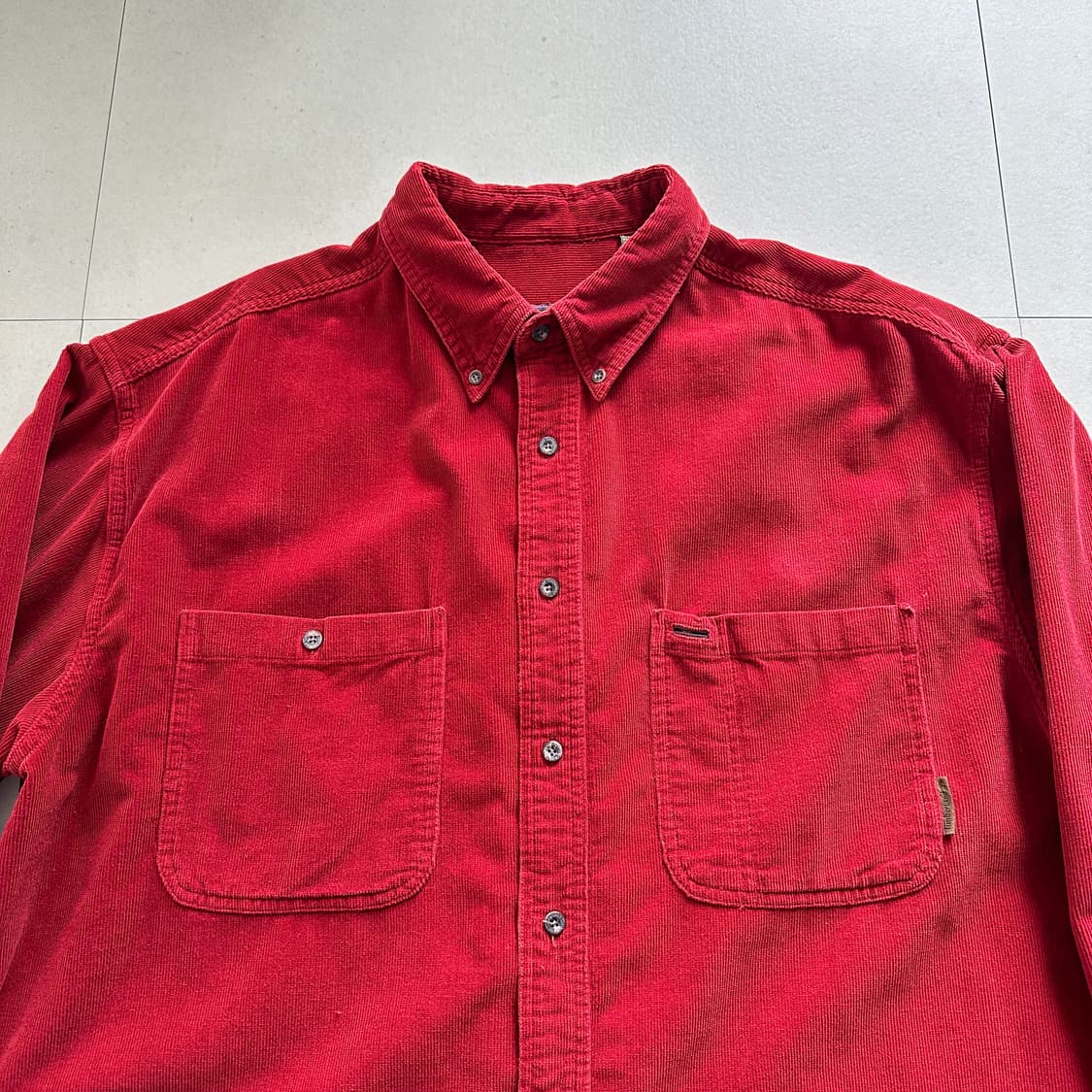 90s 팀버랜드 코듀로이 워크 셔츠 XL 상품이미지2