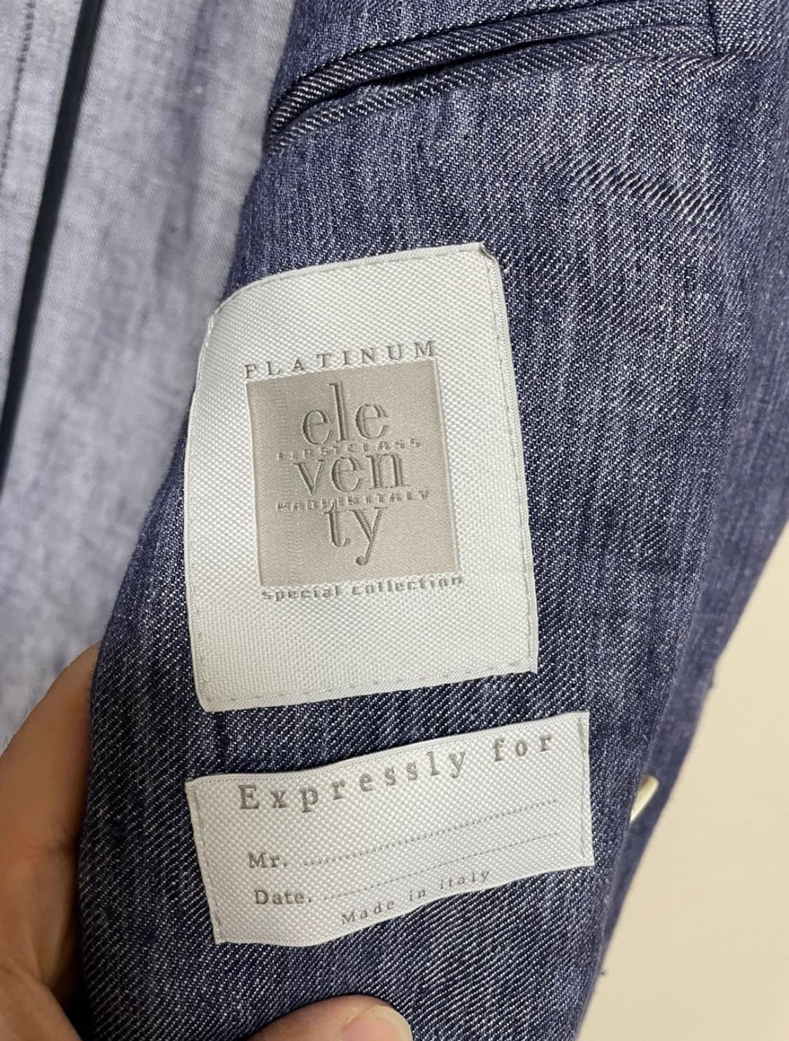 일레븐티 Eleventy 남성 100%마 원단 더블 자켓 46사이즈 상품이미지4