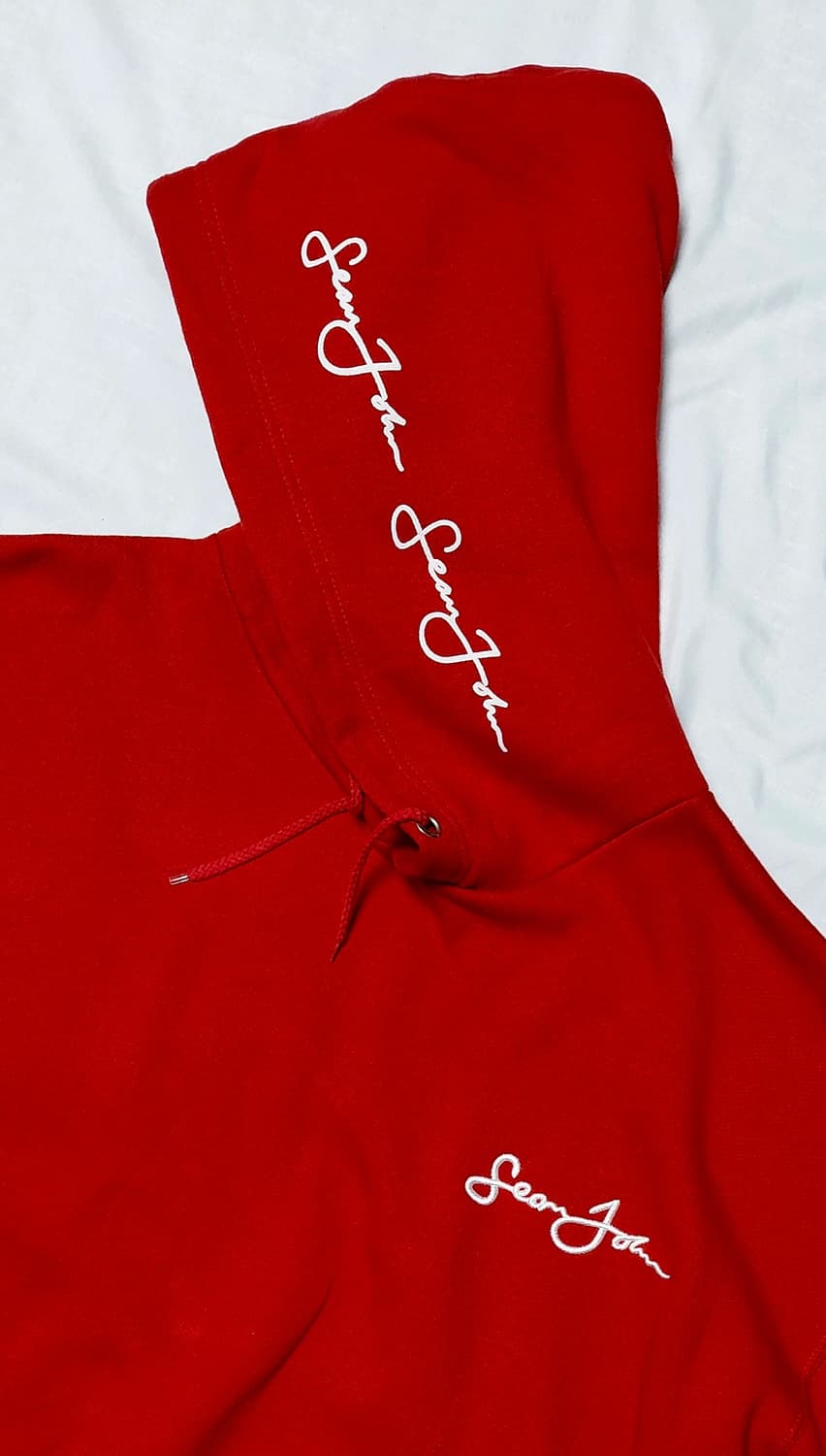 90s 힙합 감성 숀 존 (Sean John) 자수 로고 기모 후드티 상품이미지3
