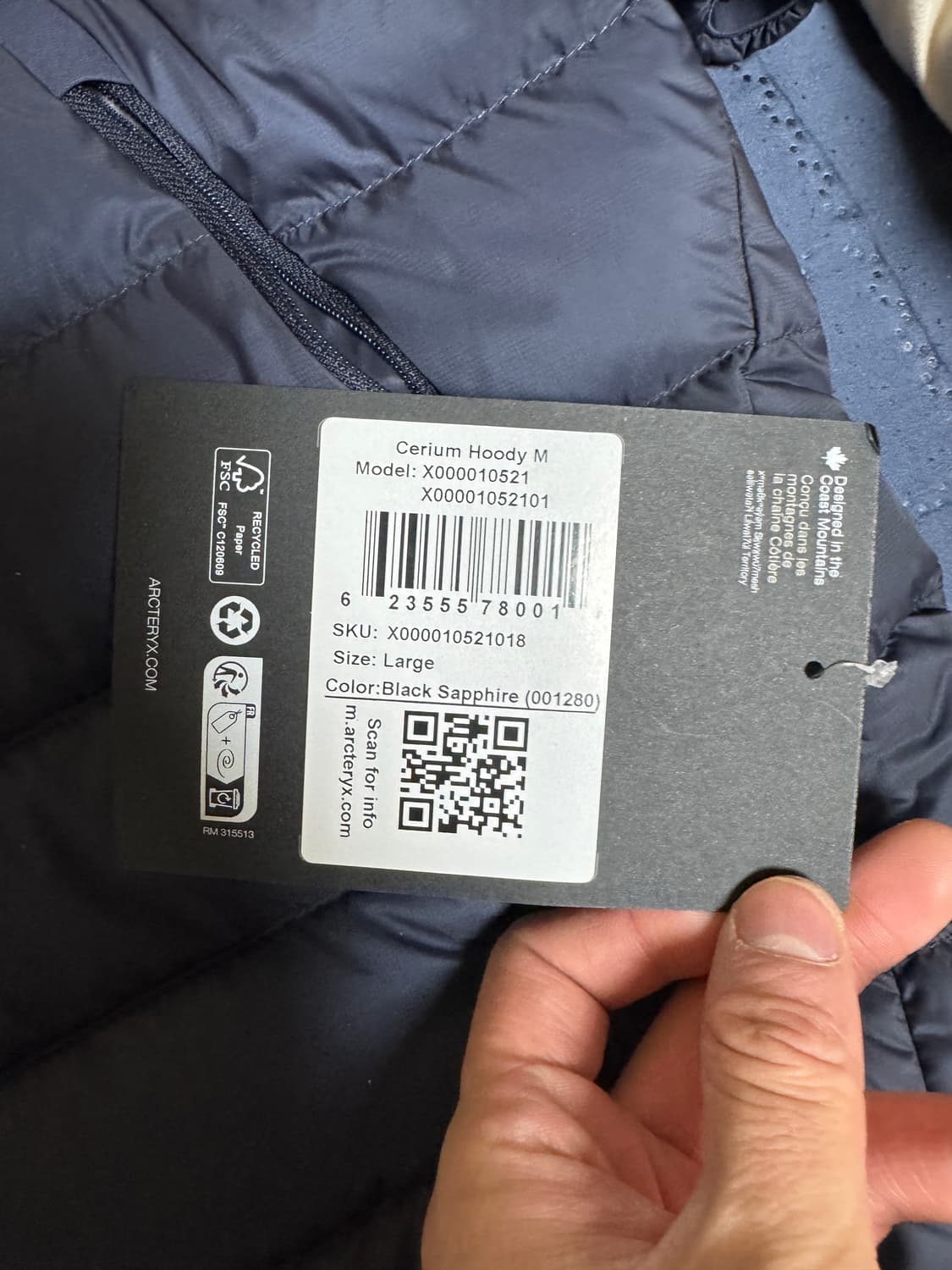 [L]아크테릭스 세륨 블랙사파이어 새상품 상품이미지5