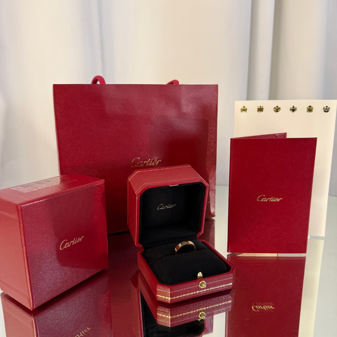 (55)까르띠에 c드 1P 4mm 다이아 웨딩링 상품이미지3