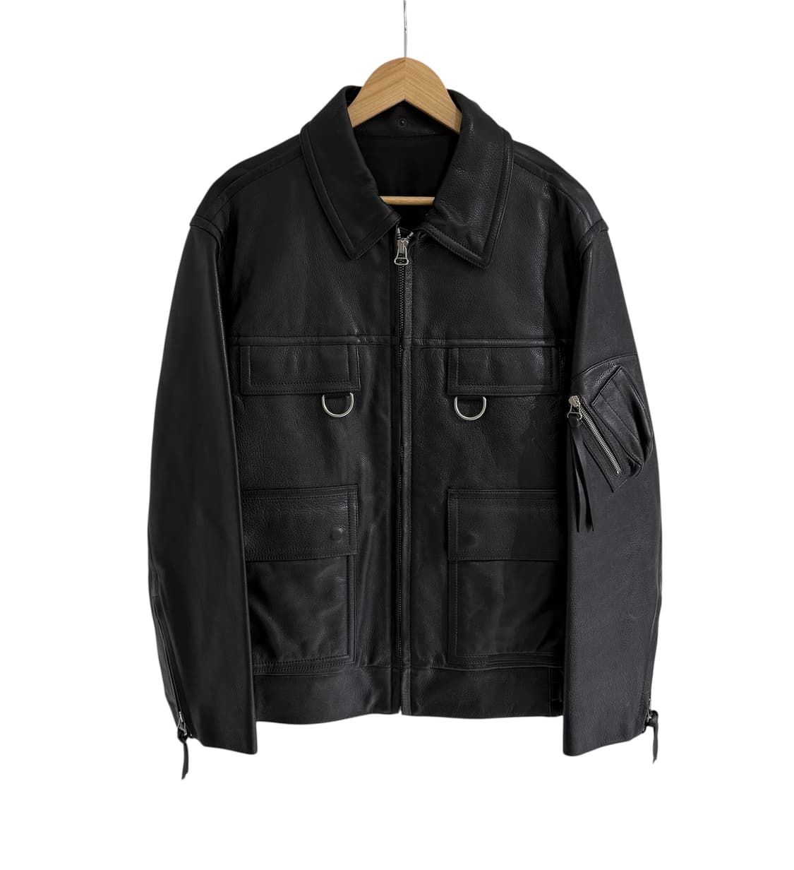 솔리드옴므 포켓 카우레더 자켓 상품이미지1