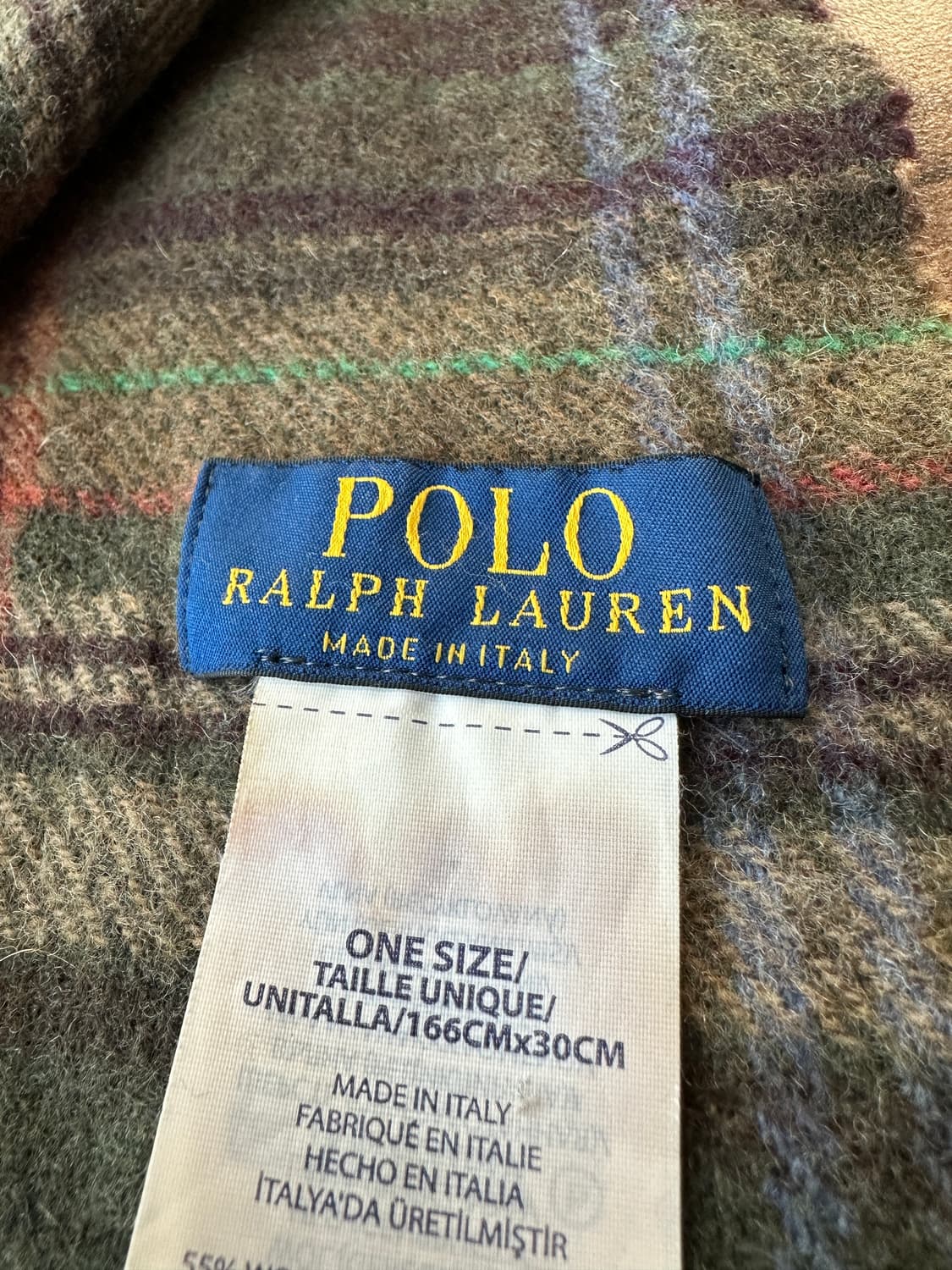 폴로 체크 울 머플러(made in Italy) 상품이미지5